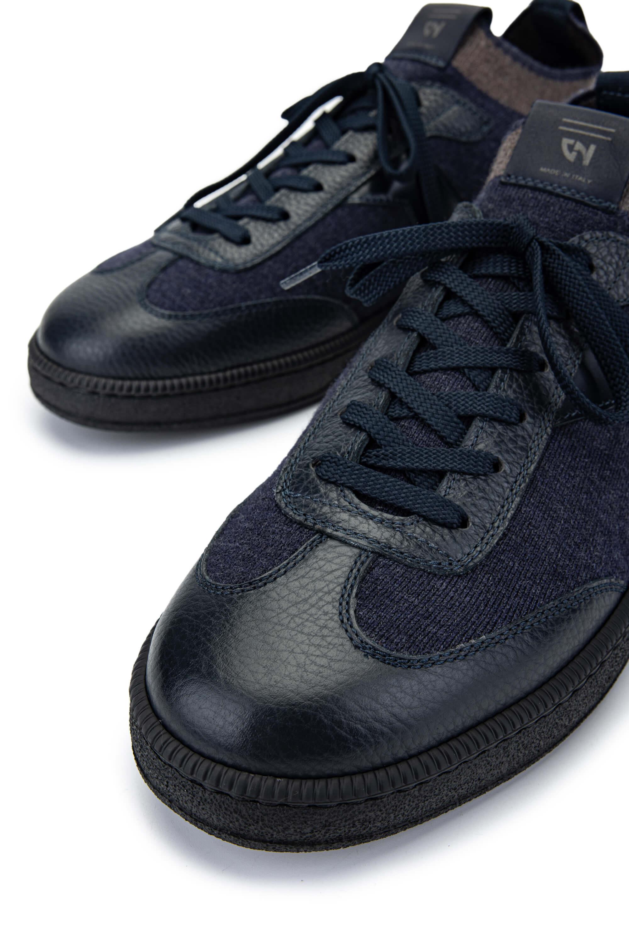 Giampiero Nicola Erkek Hakiki Deri Mavi Casual Ayakkabı