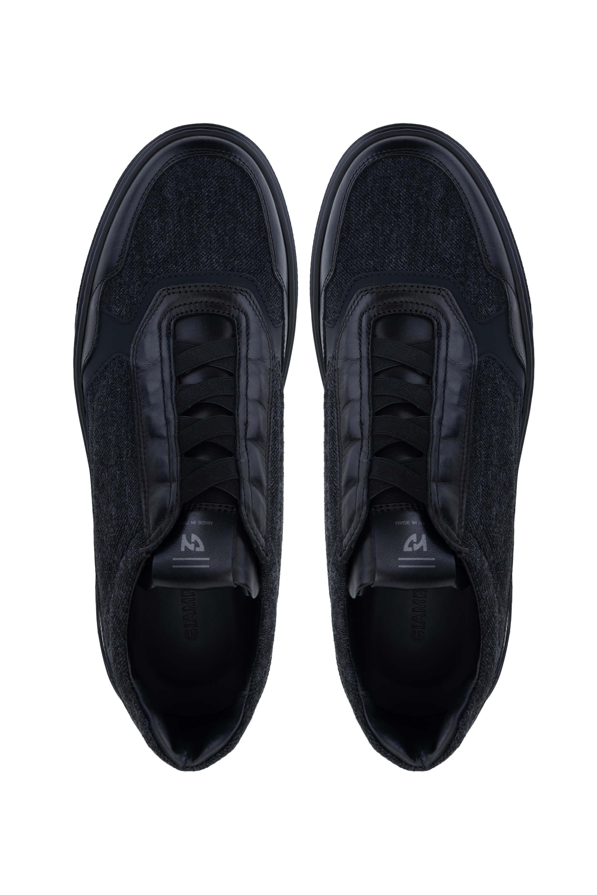 Giampiero Nicola Erkek Hakiki Deri Siyah Casual Ayakkabı