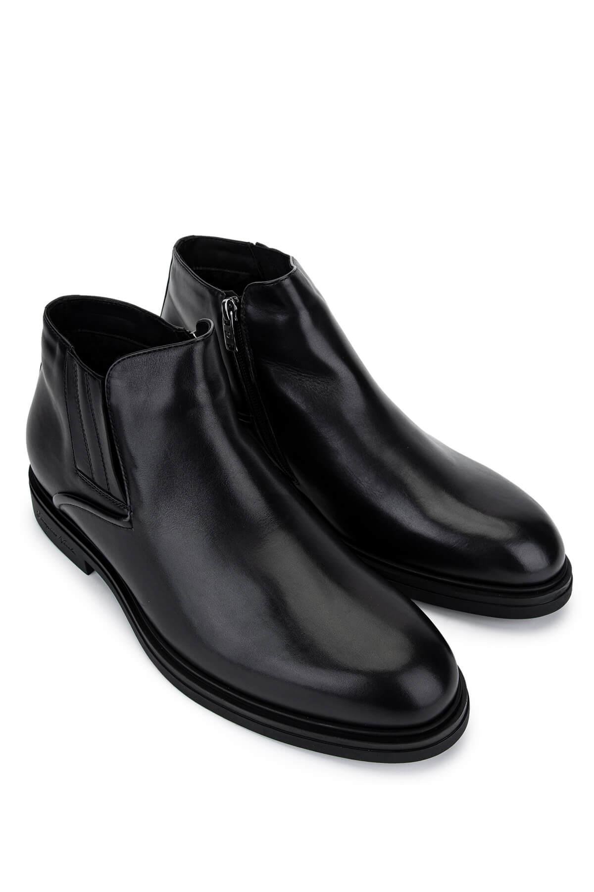 Giampiero Nicola Erkek Hakiki Deri Siyah Bot