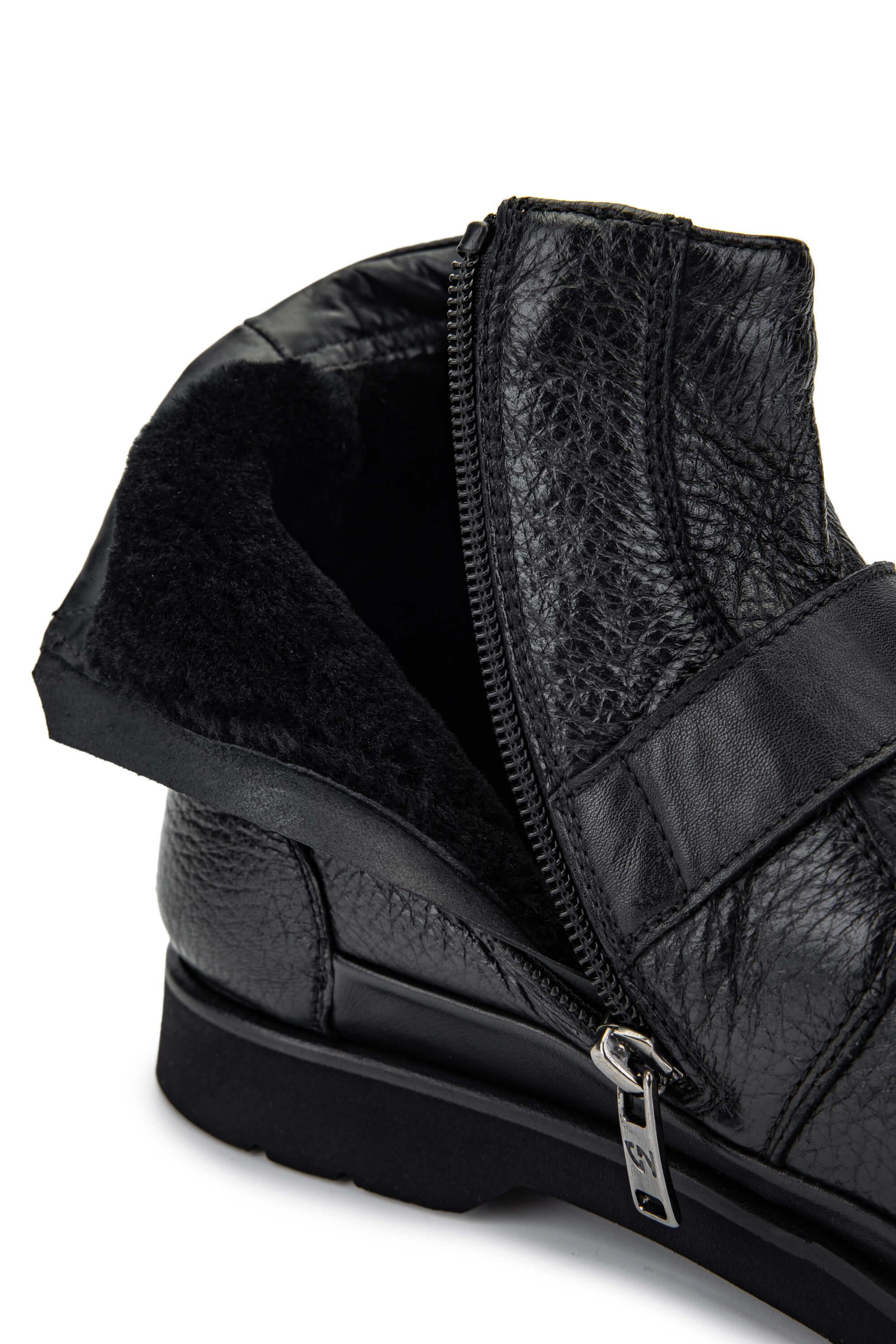 Giampiero Nicola Erkek Hakiki Deri Siyah Bot Ayakkabı