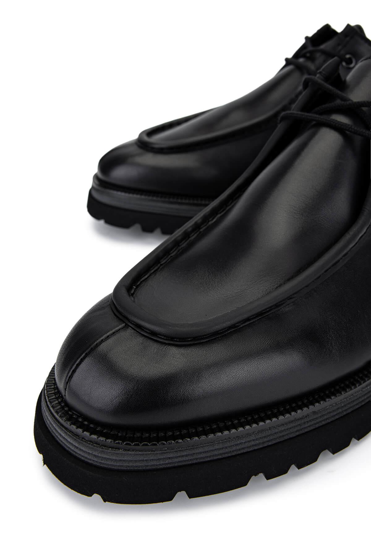 Giampiero Nicola Erkek Hakiki Deri Siyah Casual Ayakkabı