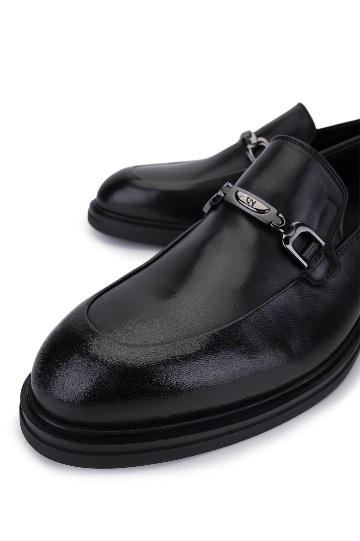 Giampiero Nicola Erkek Hakiki Deri Siyah Casual Ayakkabı