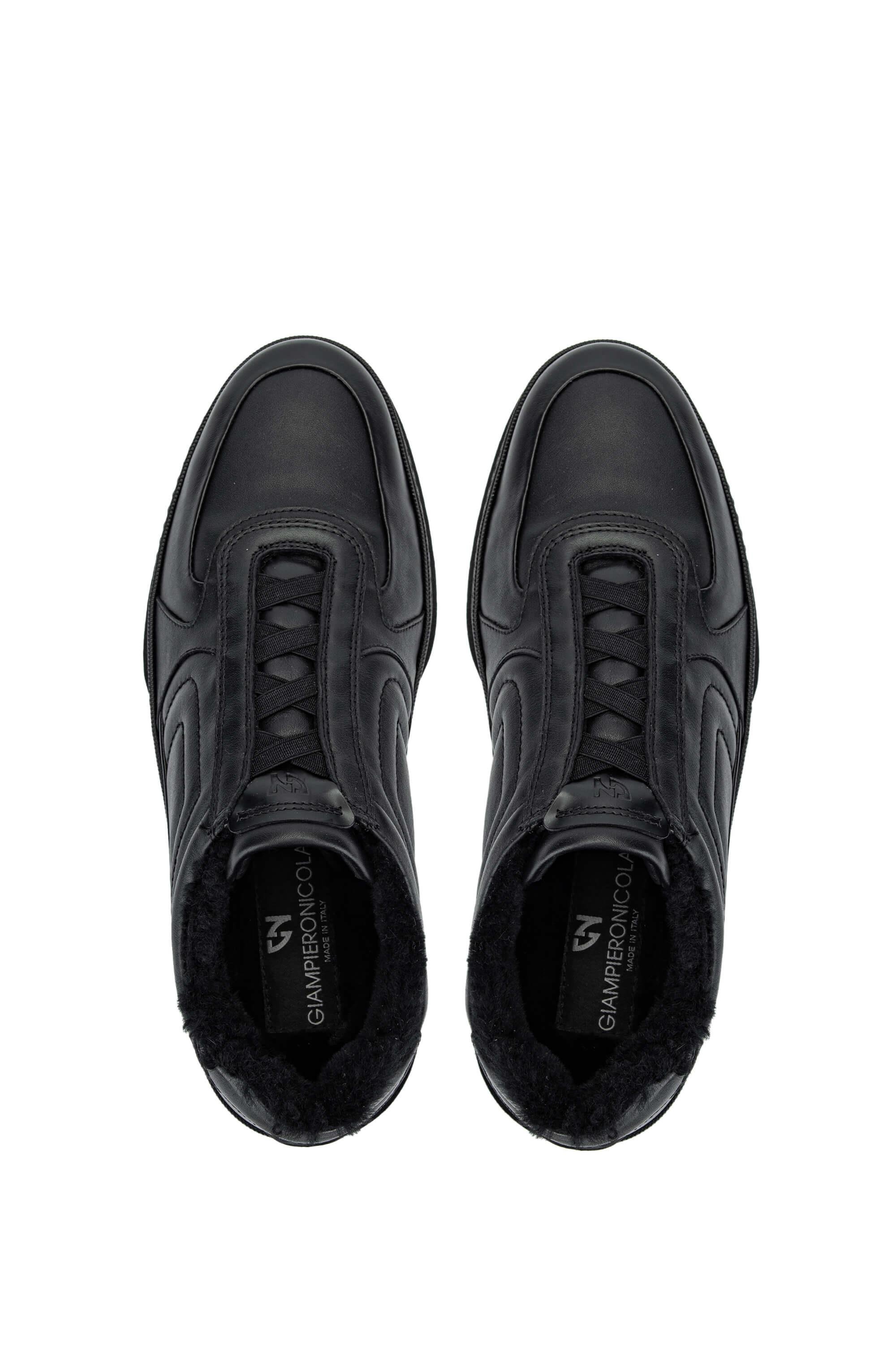 Giampiero Nicola Erkek Hakiki Deri Siyah Casual Ayakkabı