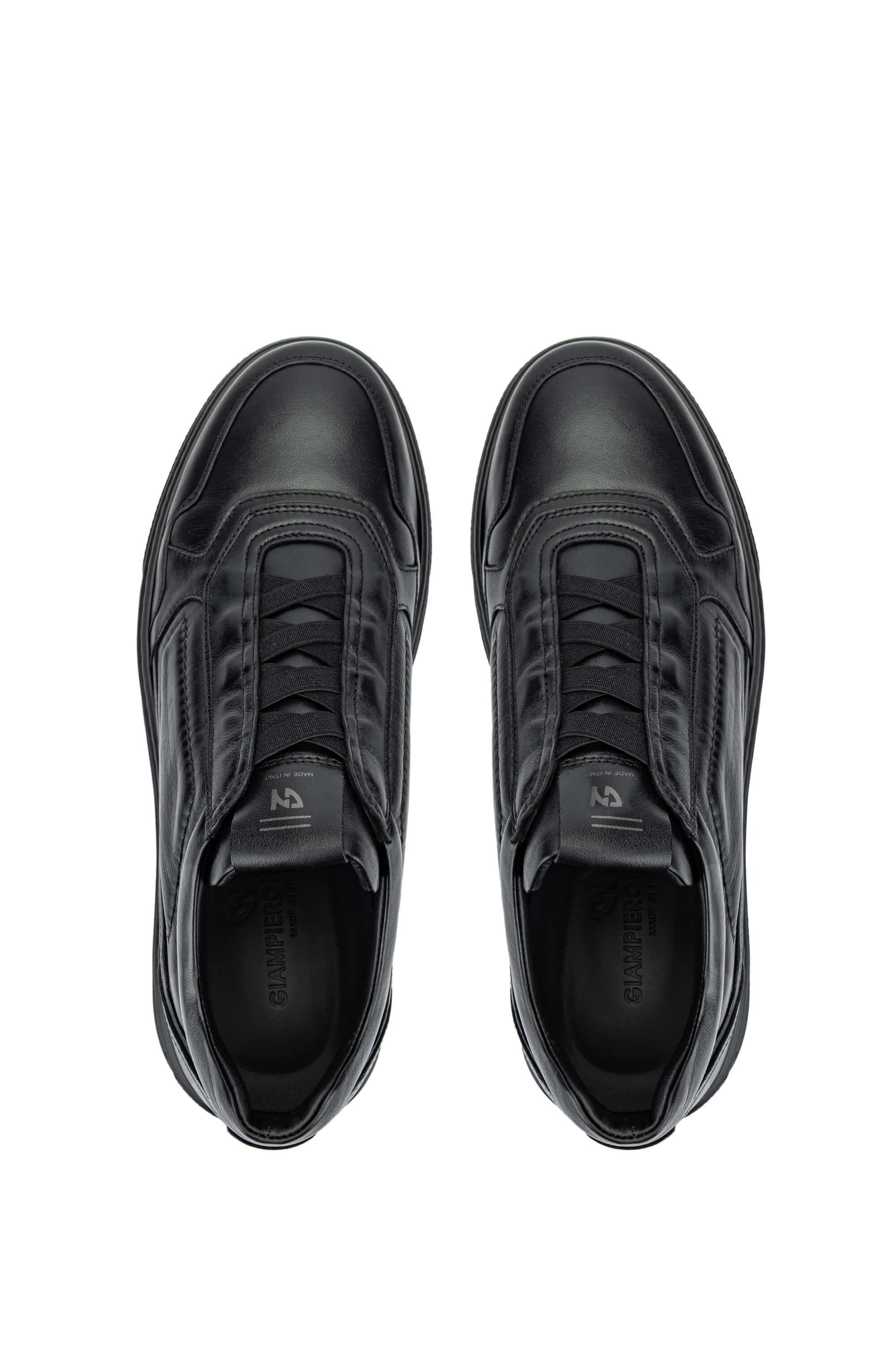 Giampiero Nicola Erkek Hakiki Deri Siyah Casual Ayakkabı