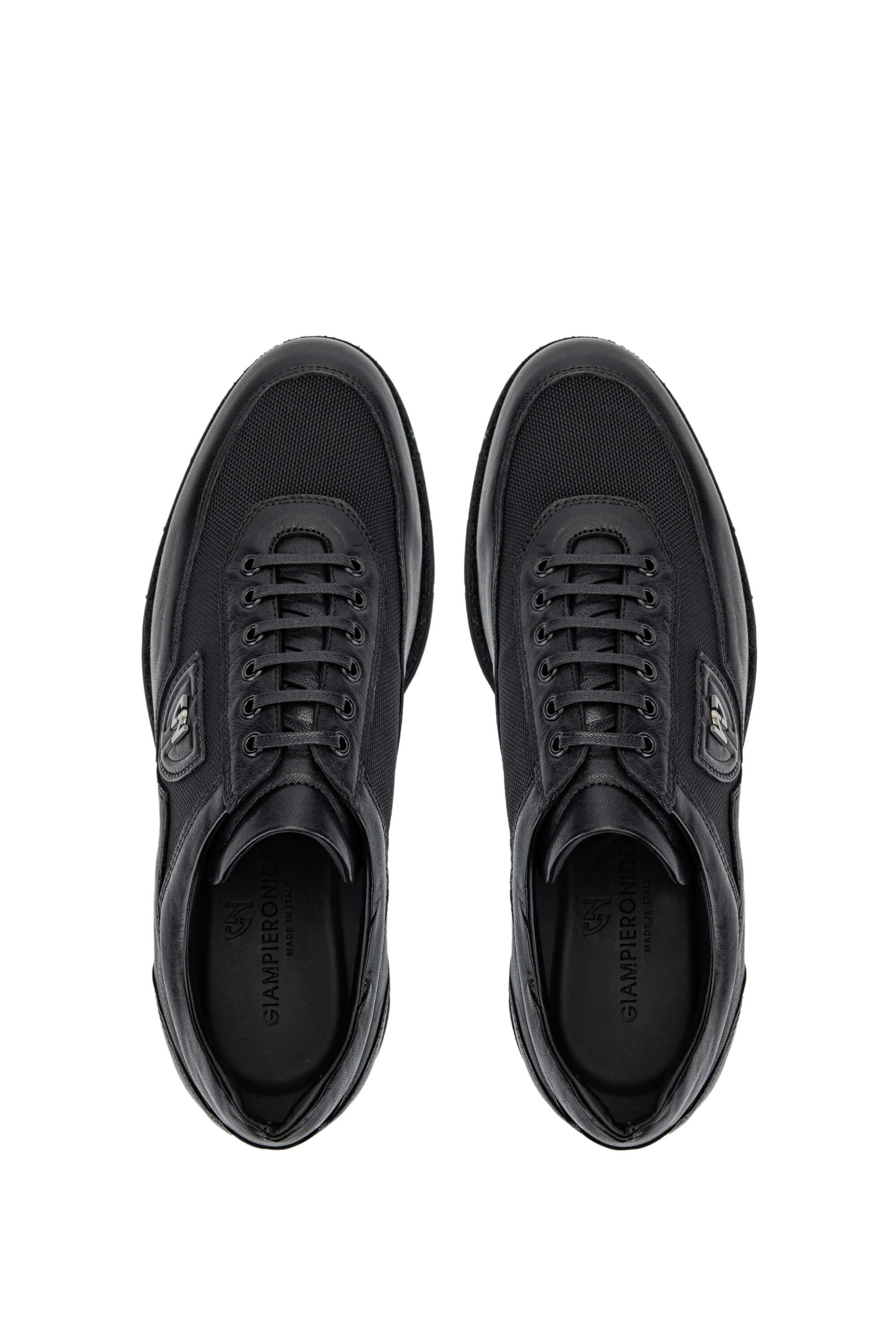 Giampiero Nicola Erkek Hakiki Deri Siyah Casual Ayakkabı