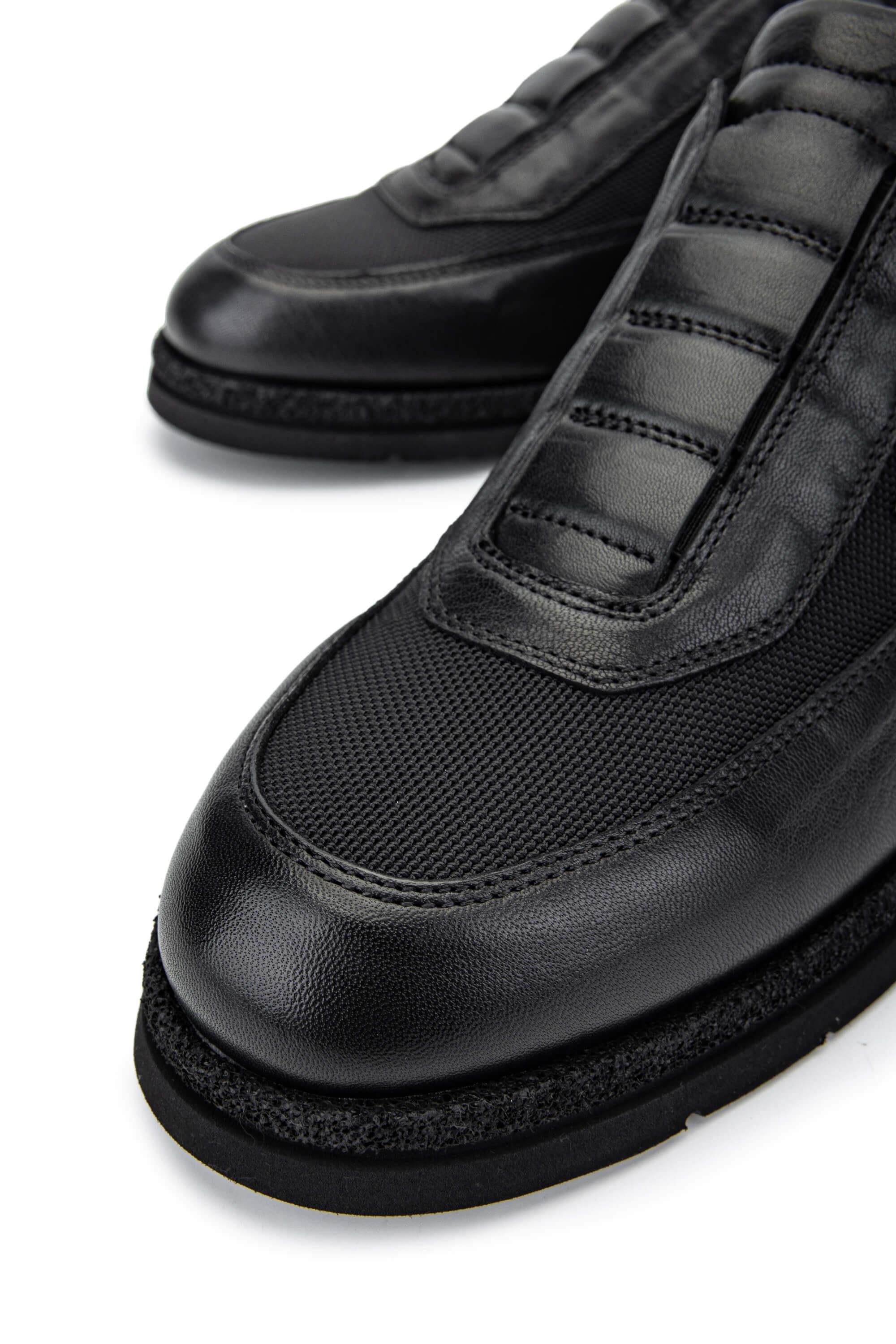 Giampiero Nicola Erkek Hakiki Deri Siyah Casual Ayakkabı