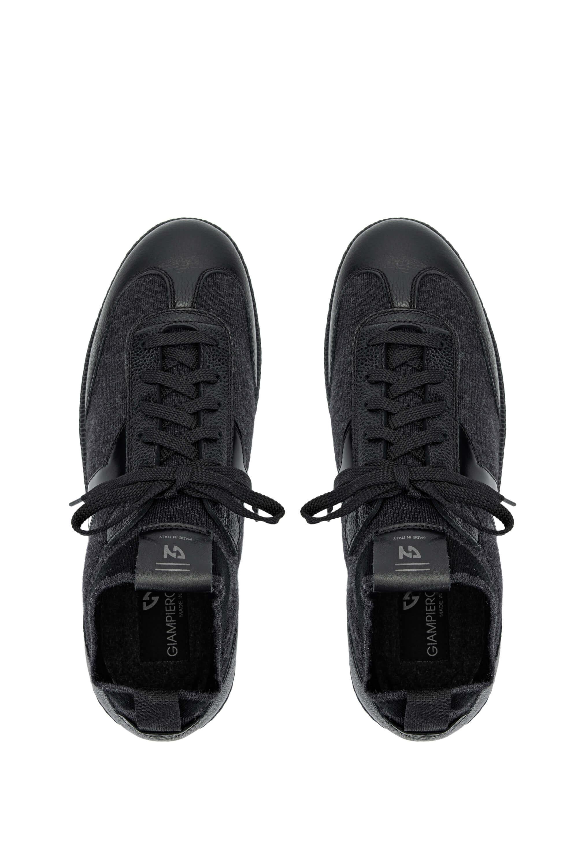 Giampiero Nicola Erkek Hakiki Deri Siyah Casual Ayakkabı