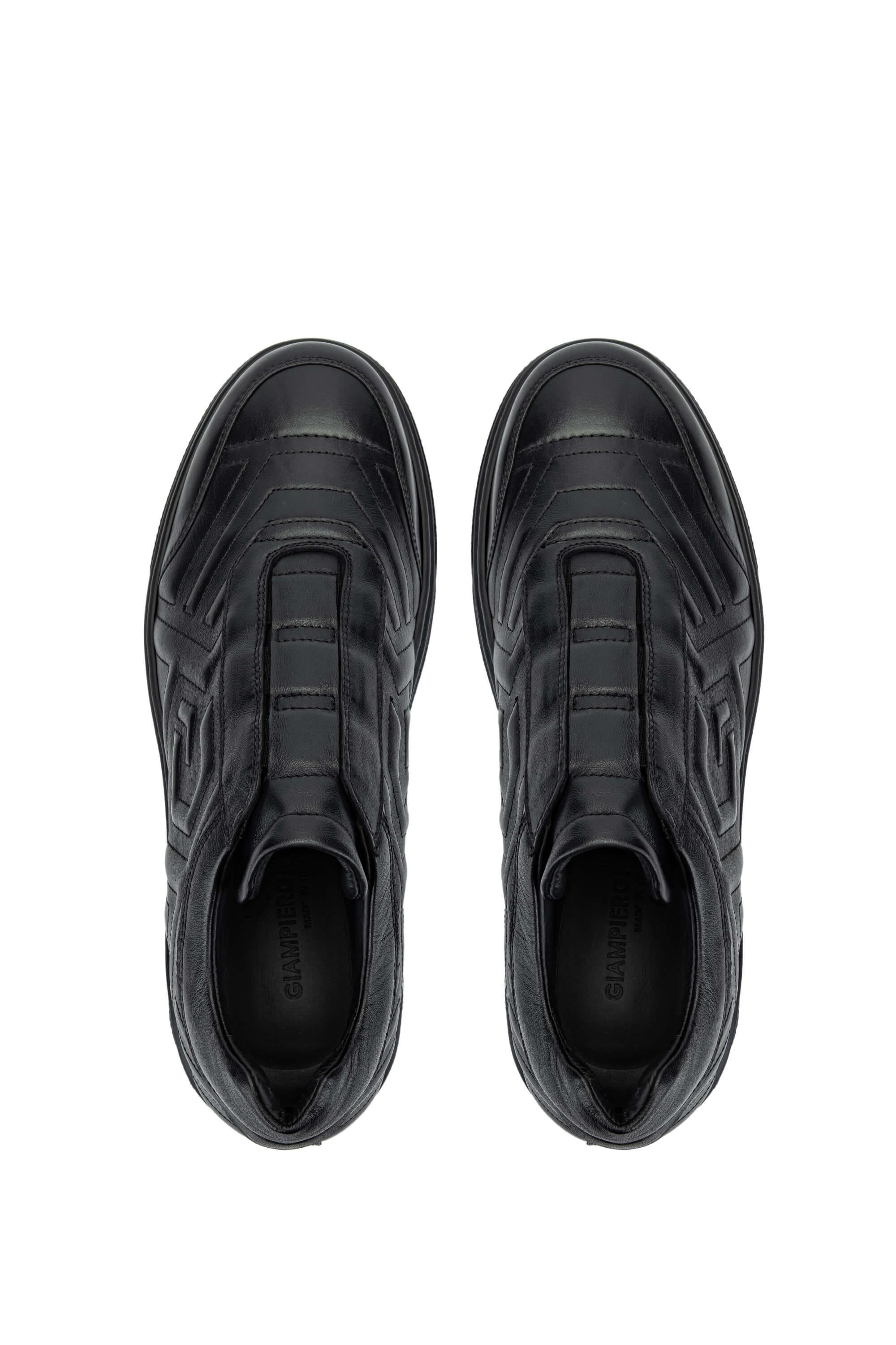 Giampiero Nicola Erkek Hakiki Deri Siyah Casual Ayakkabı