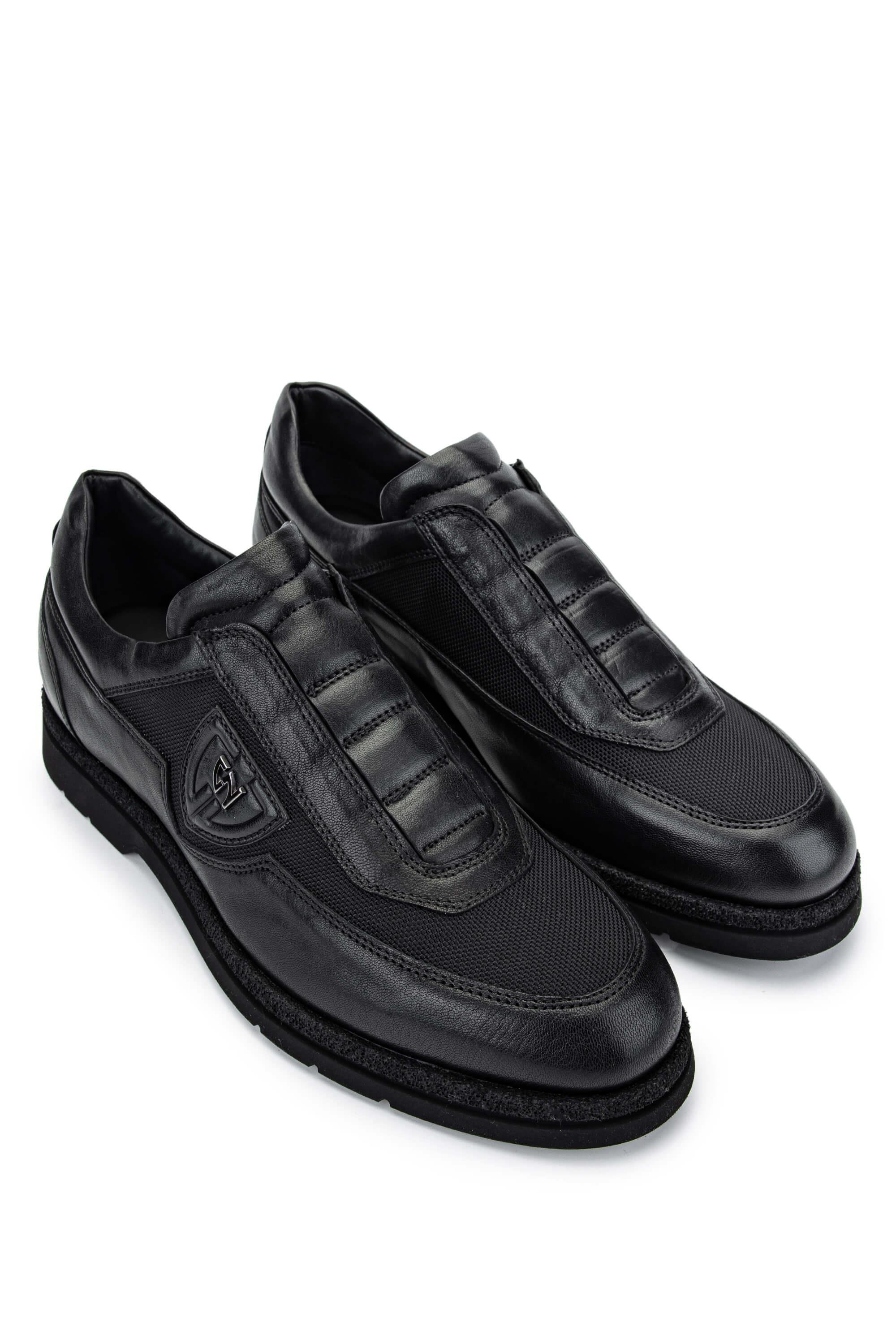 Giampiero Nicola Erkek Hakiki Deri Siyah Casual Ayakkabı