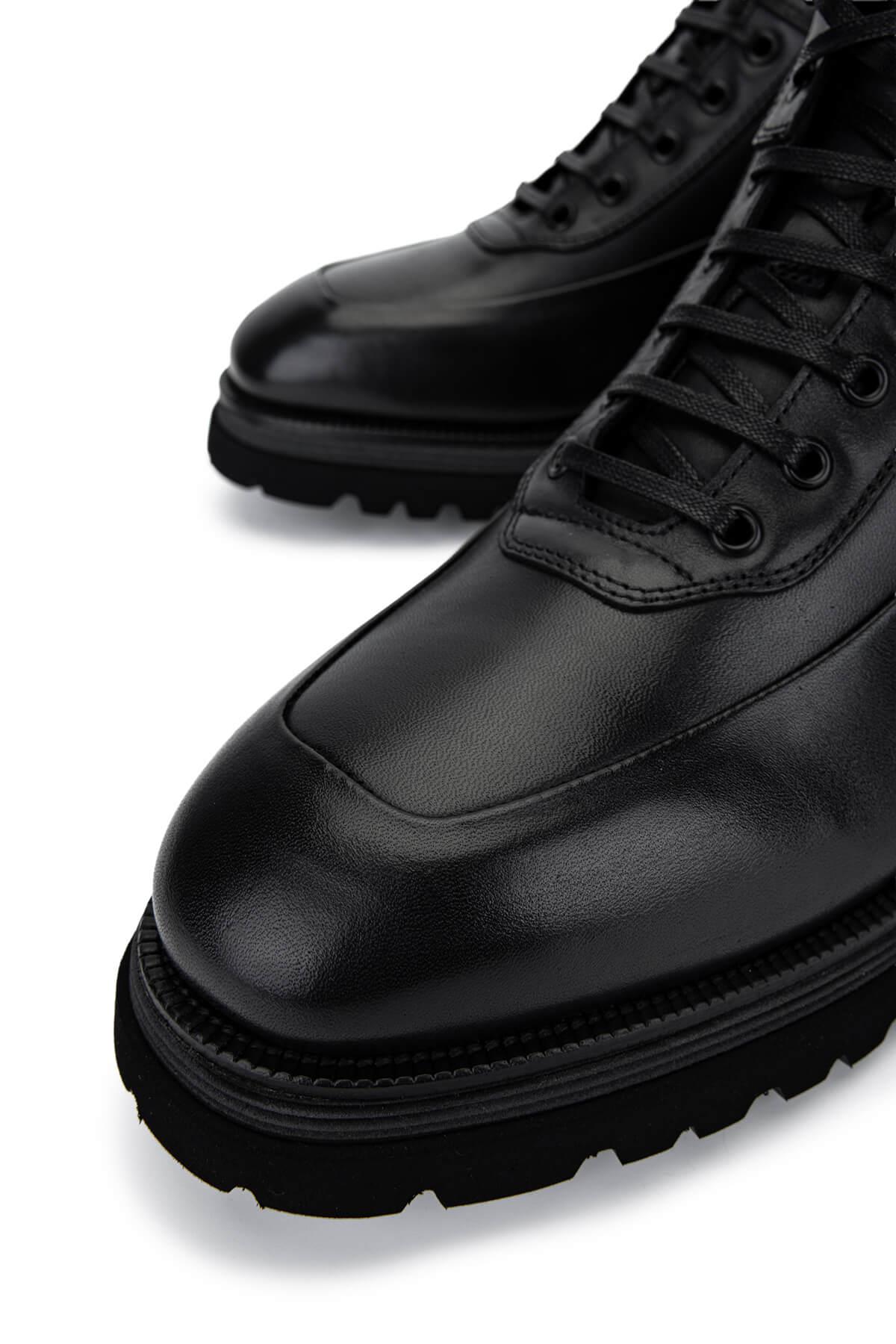 Giampiero Nicola Erkek Hakiki Deri Siyah Bot