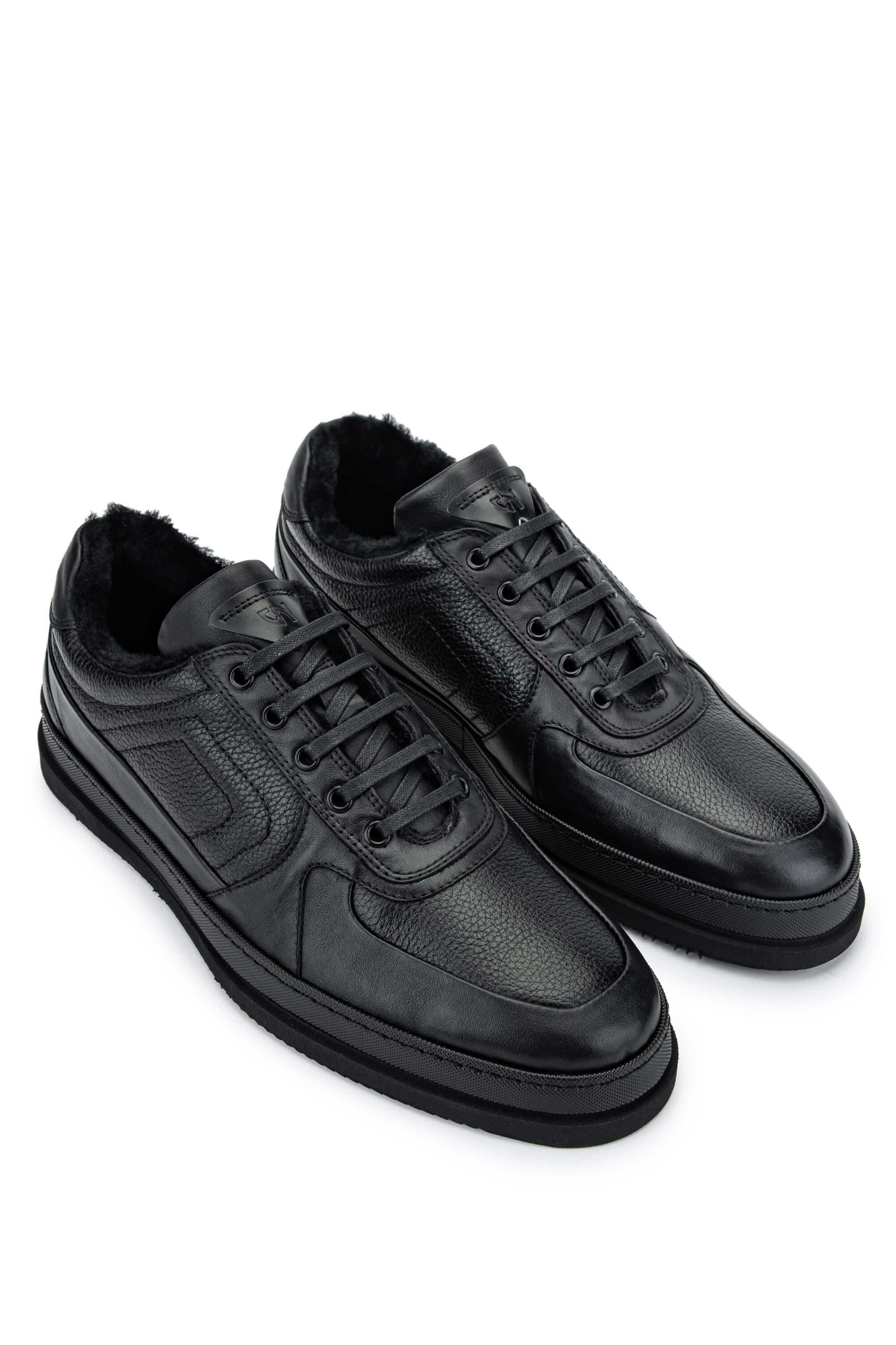 Giampiero Nicola Erkek Hakiki Deri Siyah Casual Ayakkabı