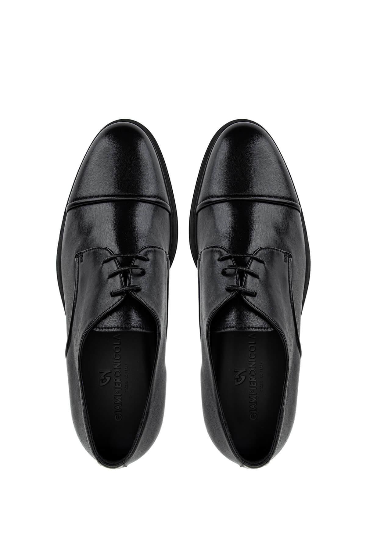 Giampiero Nicola Erkek Hakiki Deri Siyah Casual Ayakkabı