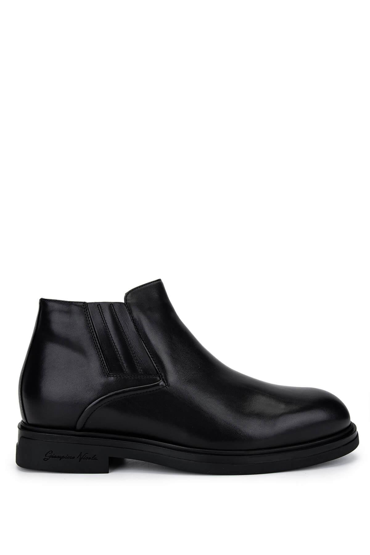 Giampiero Nicola Erkek Hakiki Deri Siyah Bot