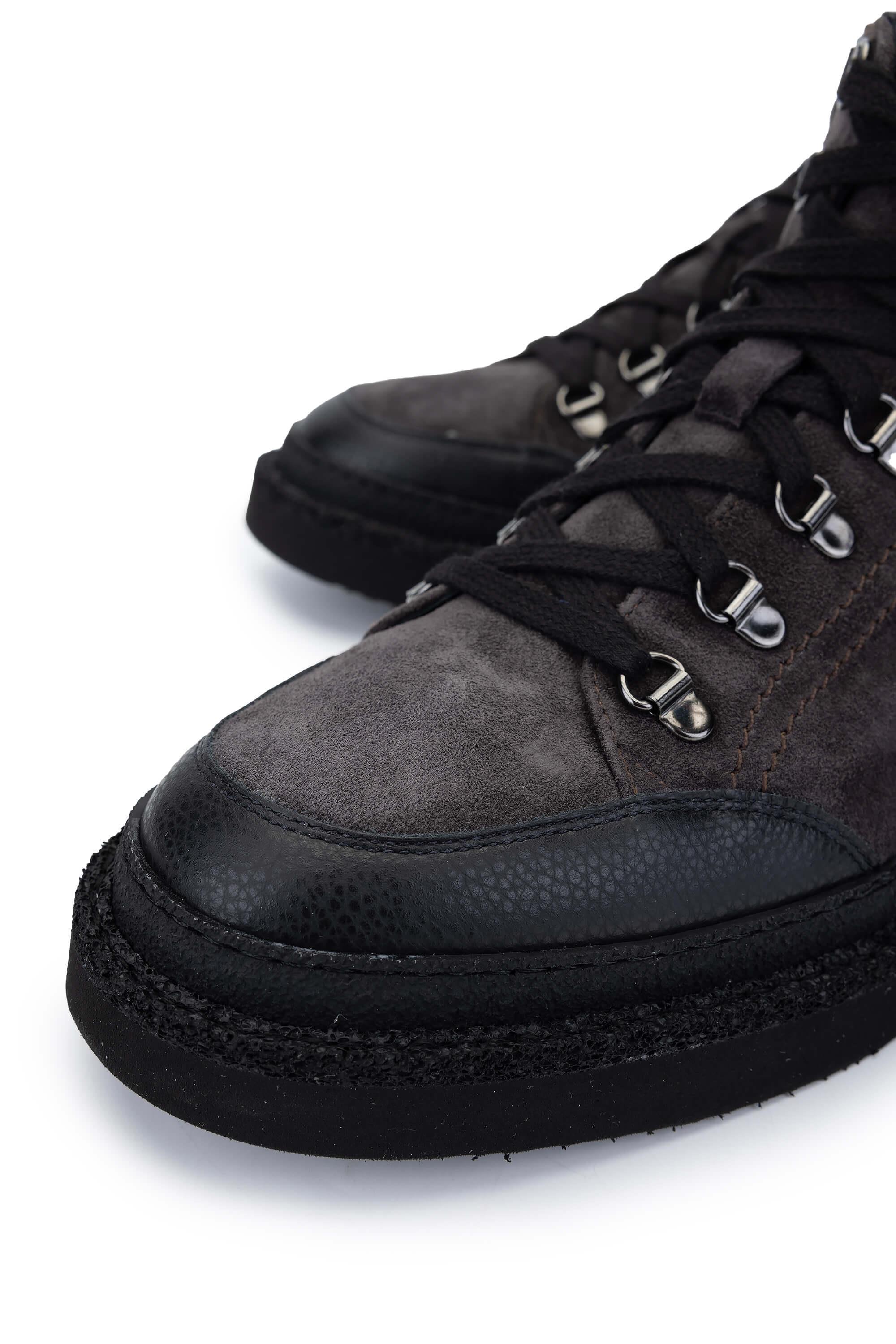 Mario Bruni Erkek Hakiki Deri Gri Casual Bot