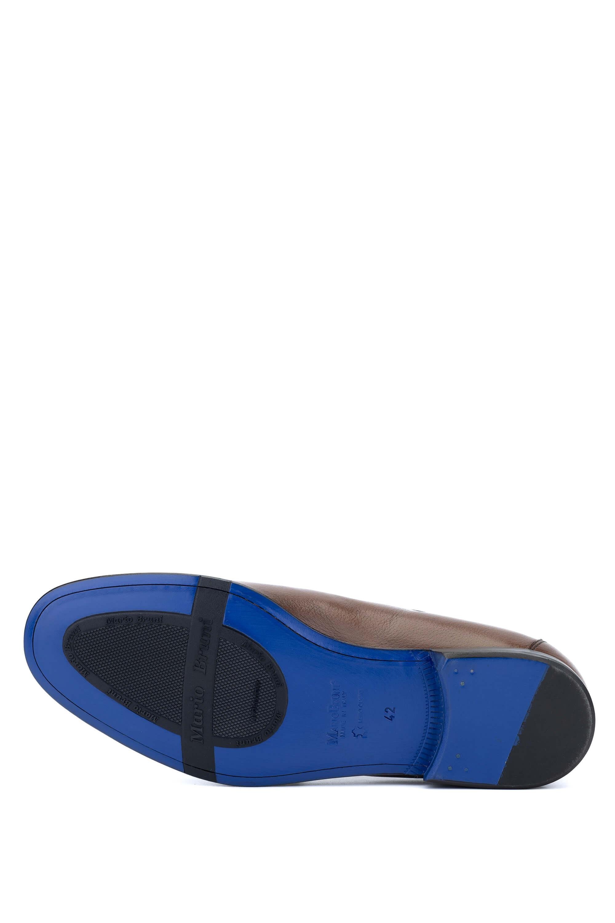 Mario Bruni Erkek Hakiki Deri Kahverengi Klasik Ayakkabı