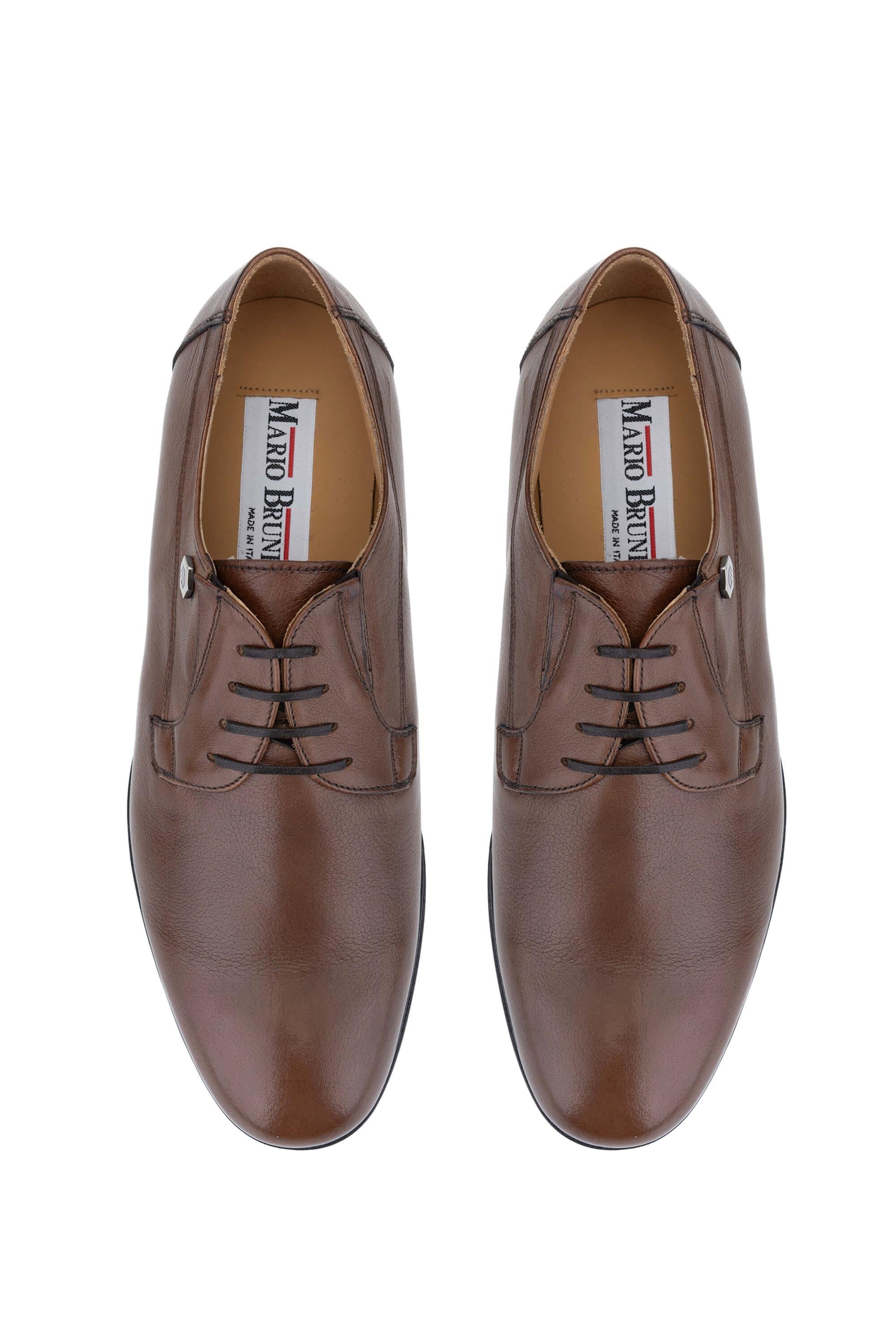 Mario Bruni Erkek Hakiki Deri Kahverengi Klasik Ayakkabı