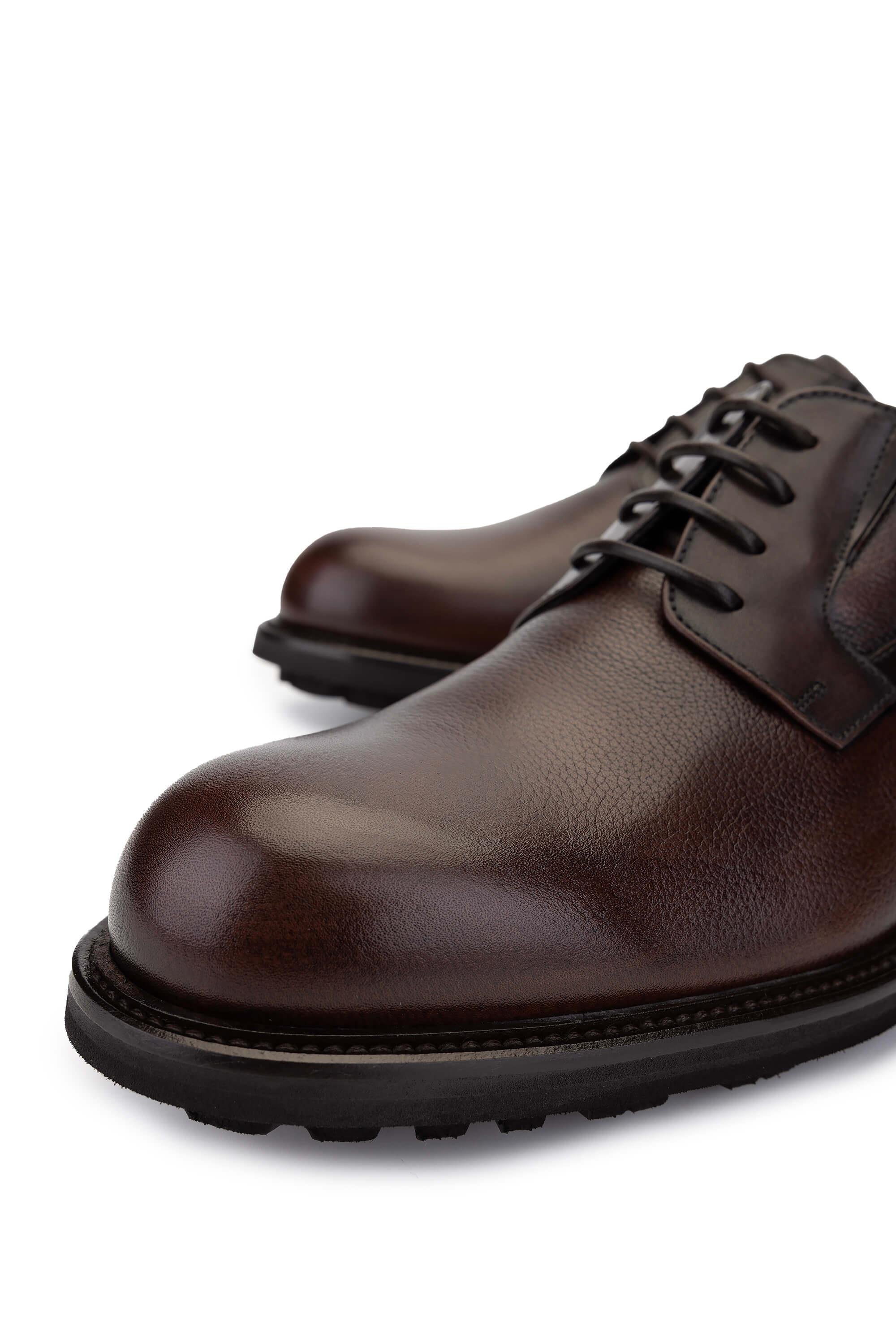 Mario Bruni Erkek Hakiki Deri Koyu Kahve Klasik Ayakkabı