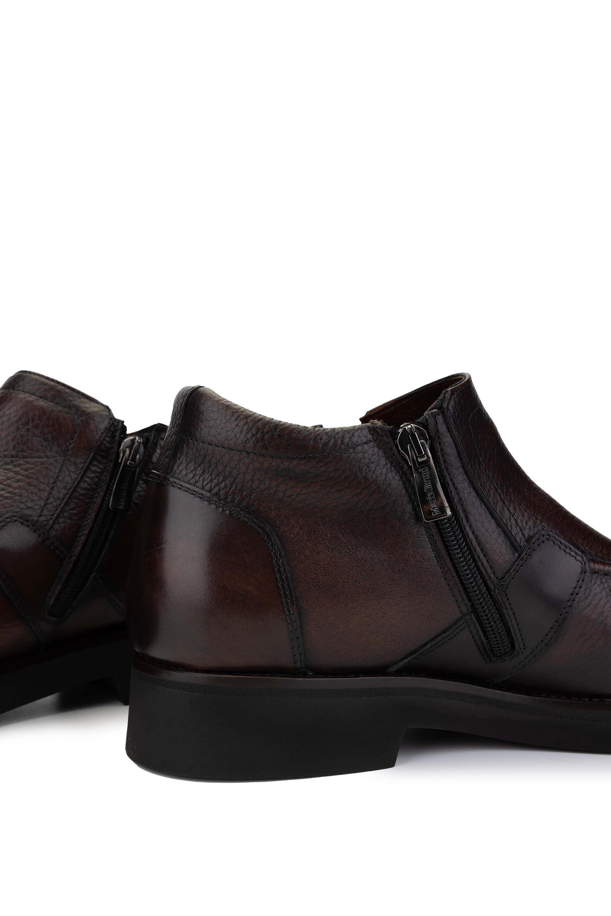 Mario Bruni Erkek Hakiki Deri Koyu Kahve Casual Bot