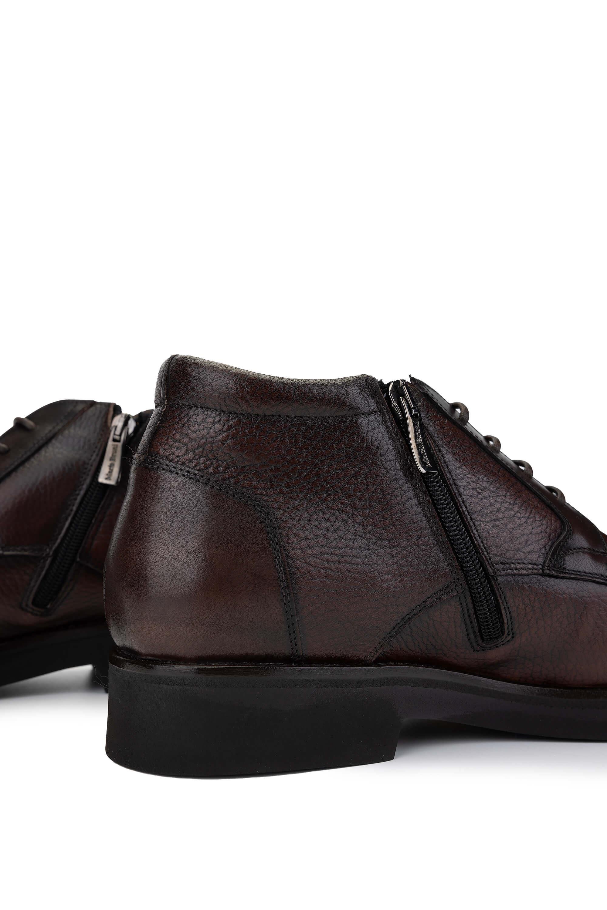 Mario Bruni Erkek Hakiki Deri Koyu Kahve Casual Bot