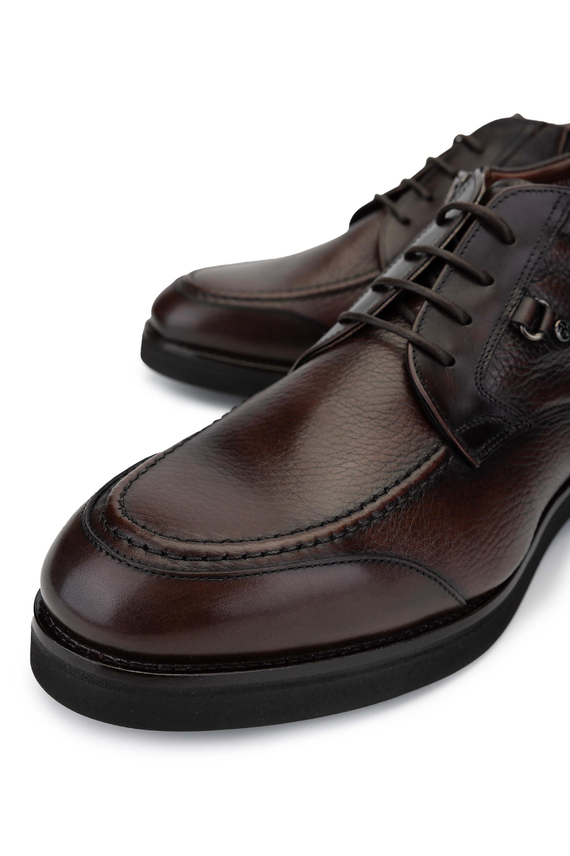 Mario Bruni Erkek Hakiki Deri Koyu Kahve Casual Bot