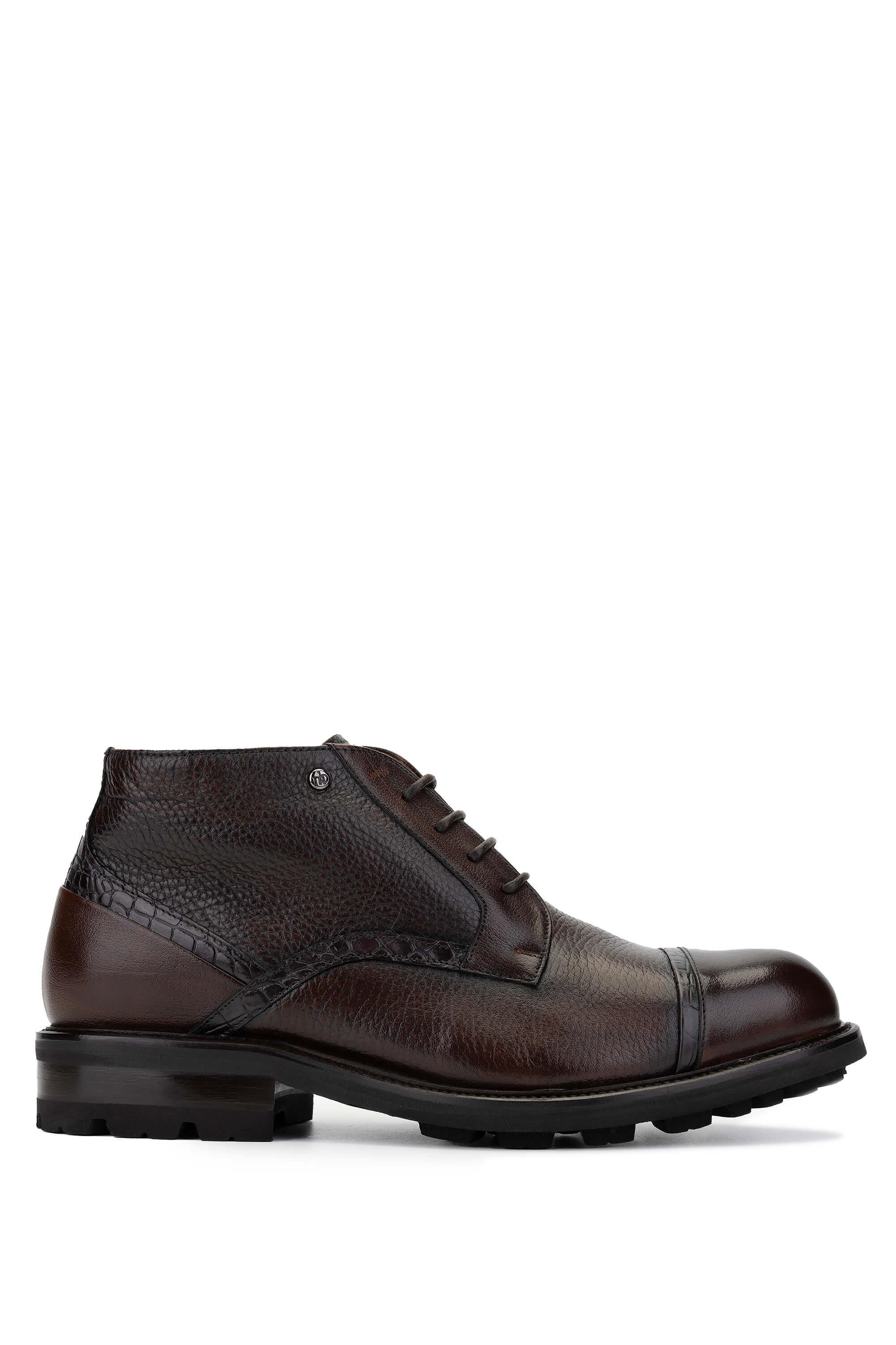 Mario Bruni Erkek Hakiki Deri Koyu Kahve Casual Bot