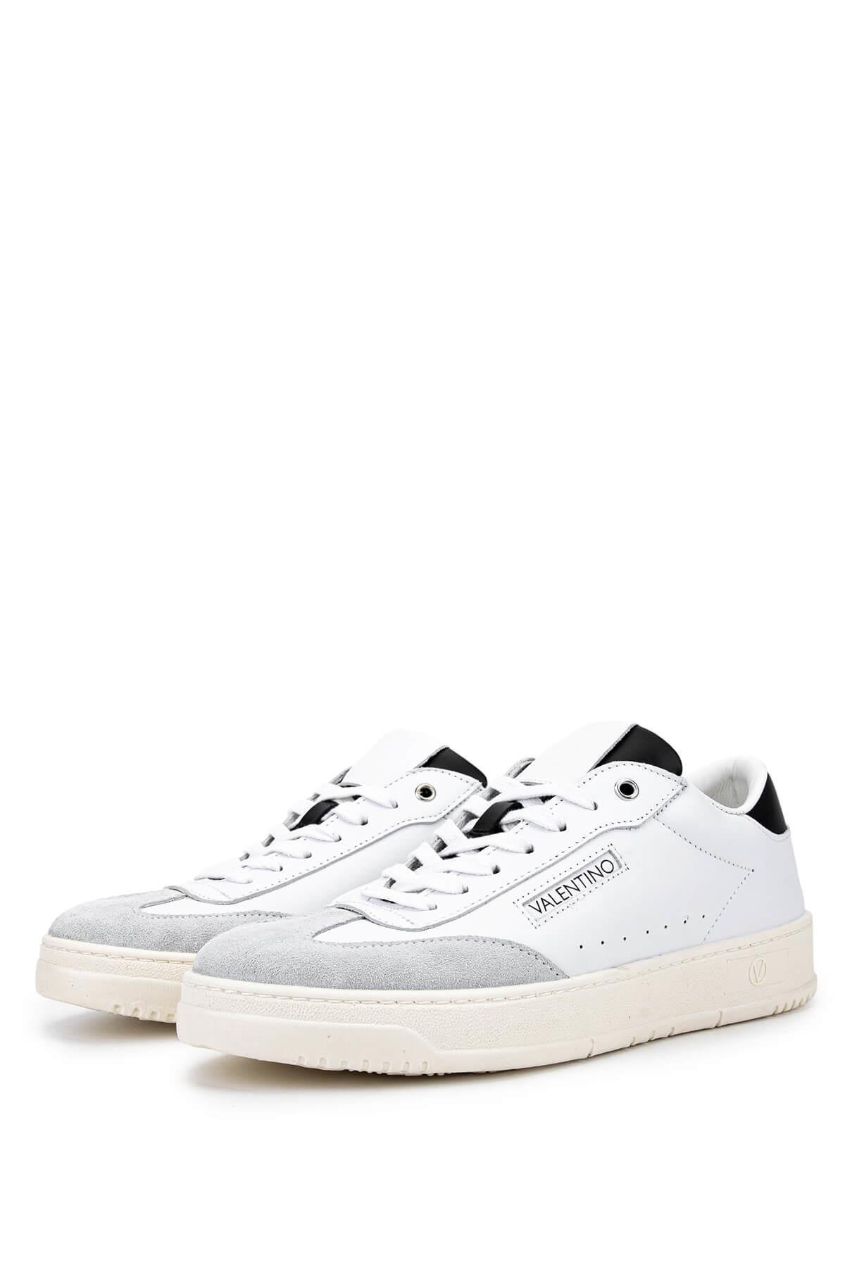 Mario Valentino Erkek Hakiki Deri Beyaz/Siyah Sneakers & Spor Ayakkabı