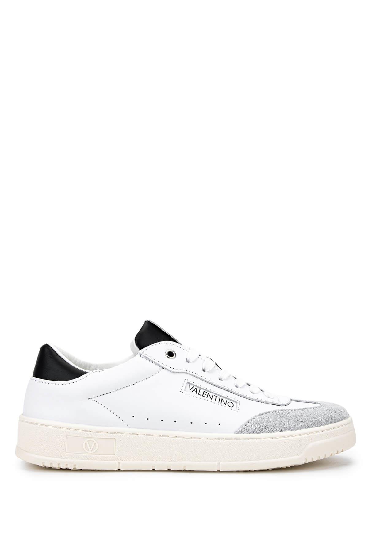 Mario Valentino Erkek Hakiki Deri Beyaz/Siyah Sneakers & Spor Ayakkabı