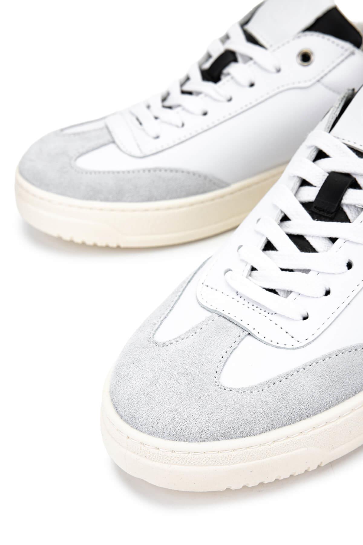 Mario Valentino Erkek Hakiki Deri Beyaz/Siyah Sneakers & Spor Ayakkabı