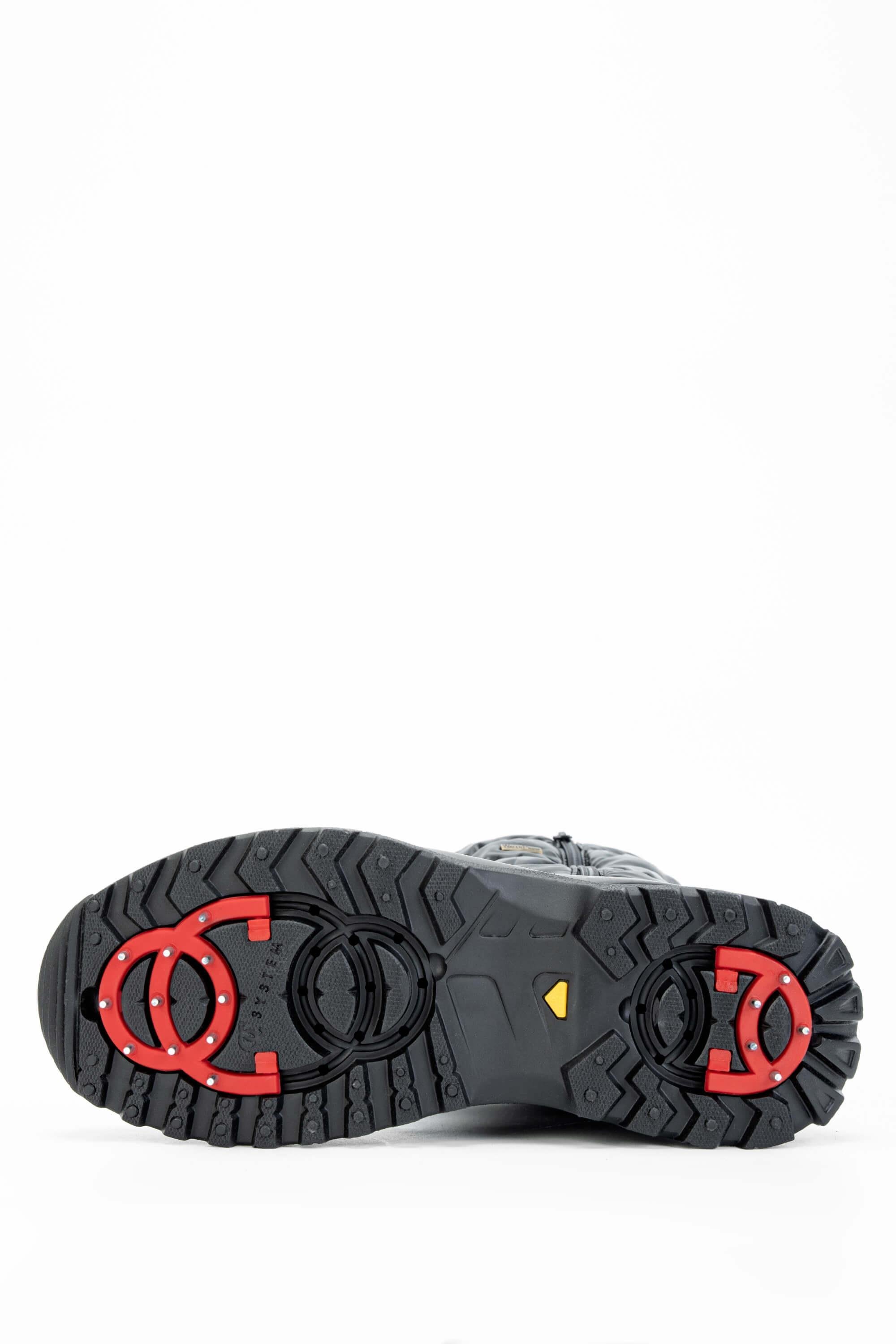 OTHREE Kadın Deri & Tekstil Siyah Kar Botu