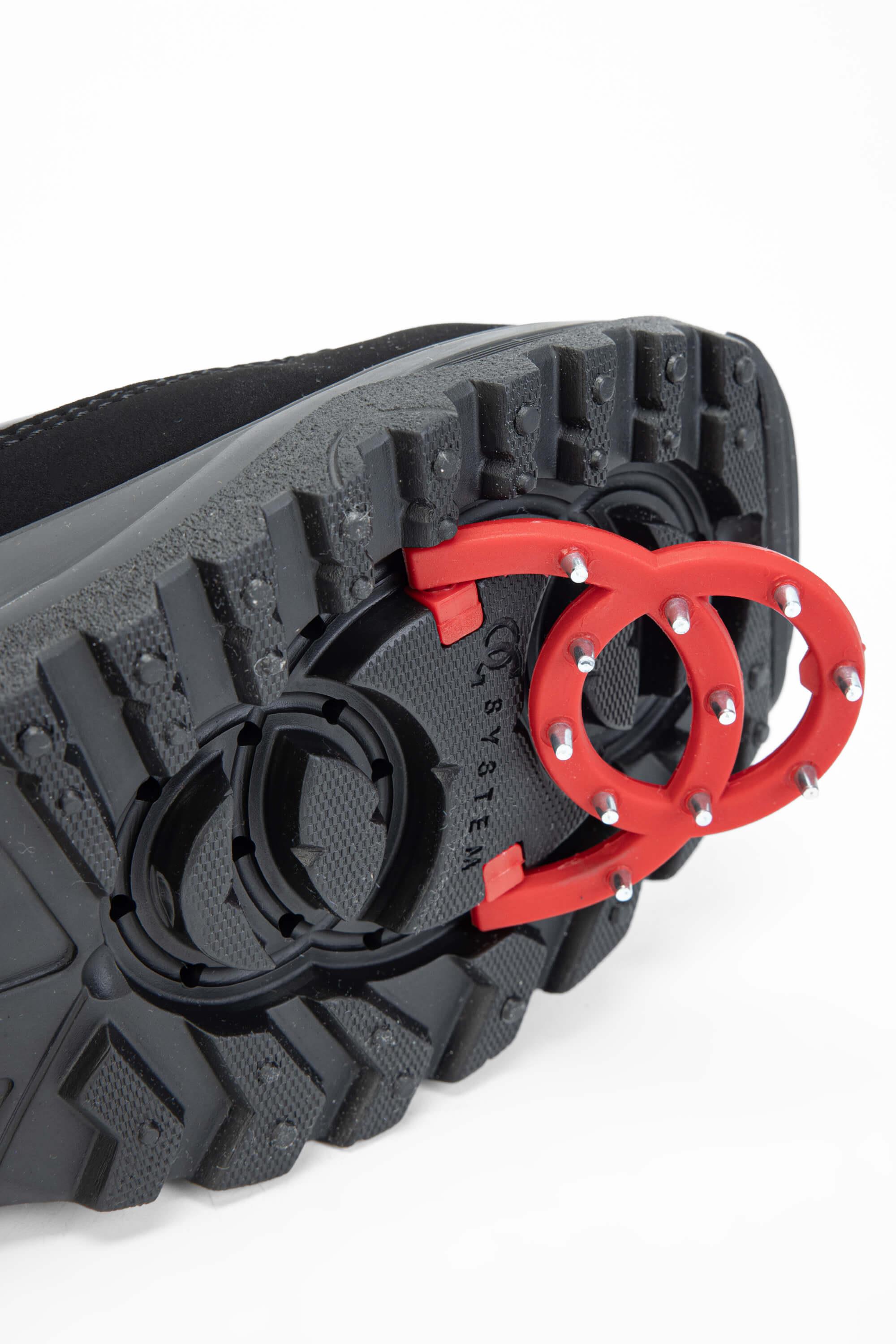 OTHREE Kadın Deri & Tekstil Siyah Kar Botu