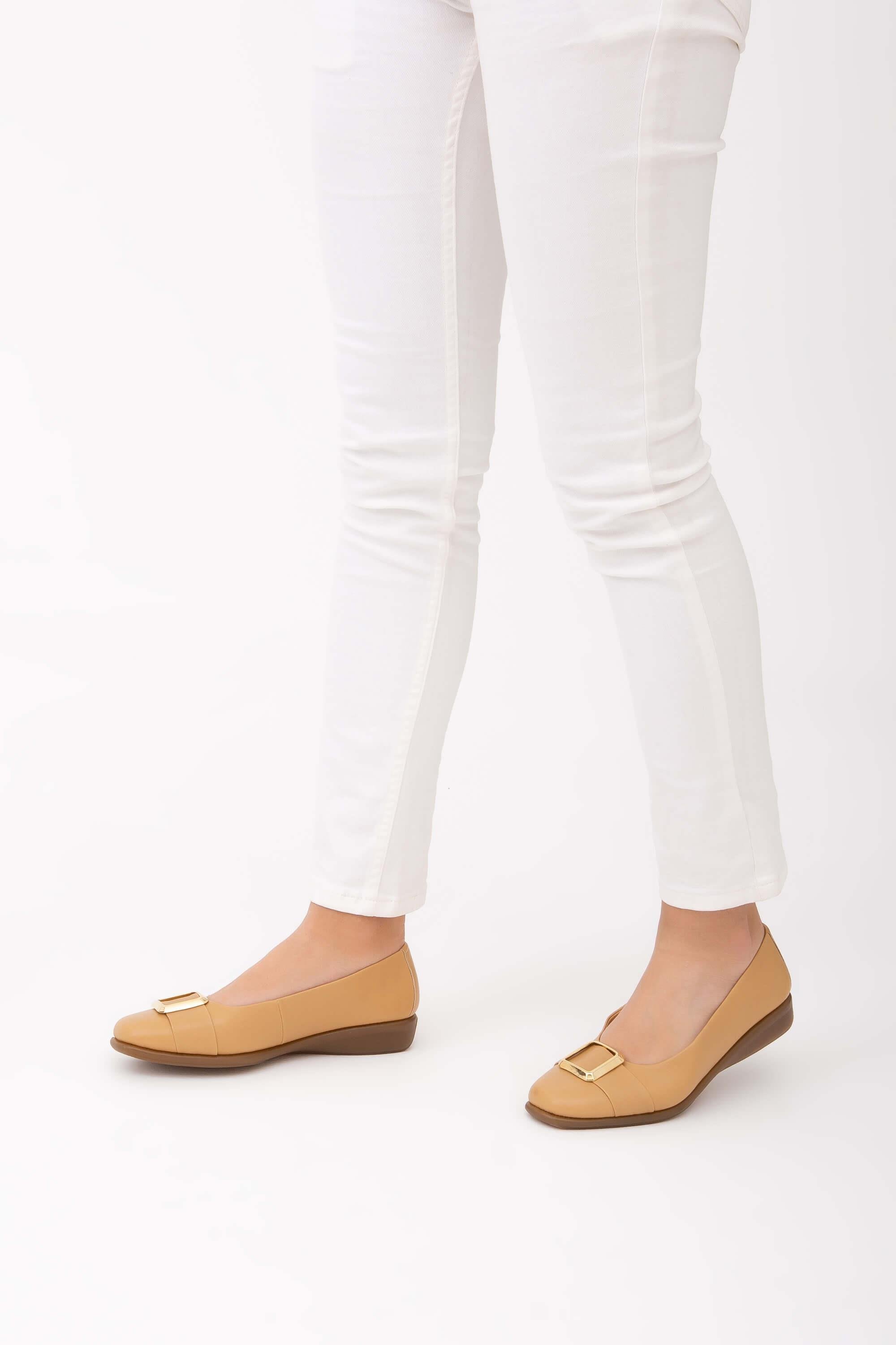 Relax Anatomic Kadın Hakiki Deri Bej Comfort Ayakkabı