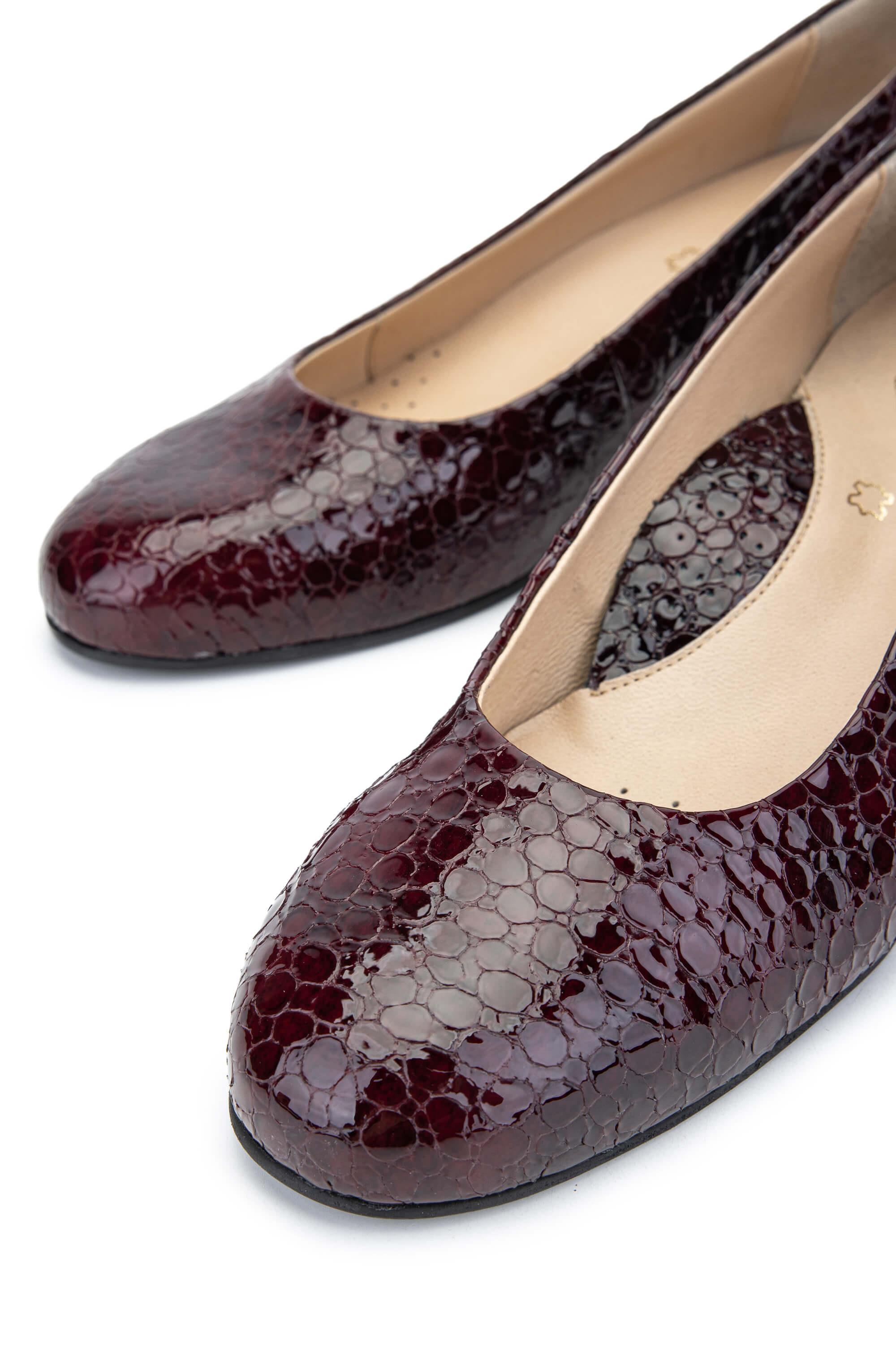 Relax Anatomic Kadın Hakiki Deri Bordo Rugan Comfort Ayakkabı