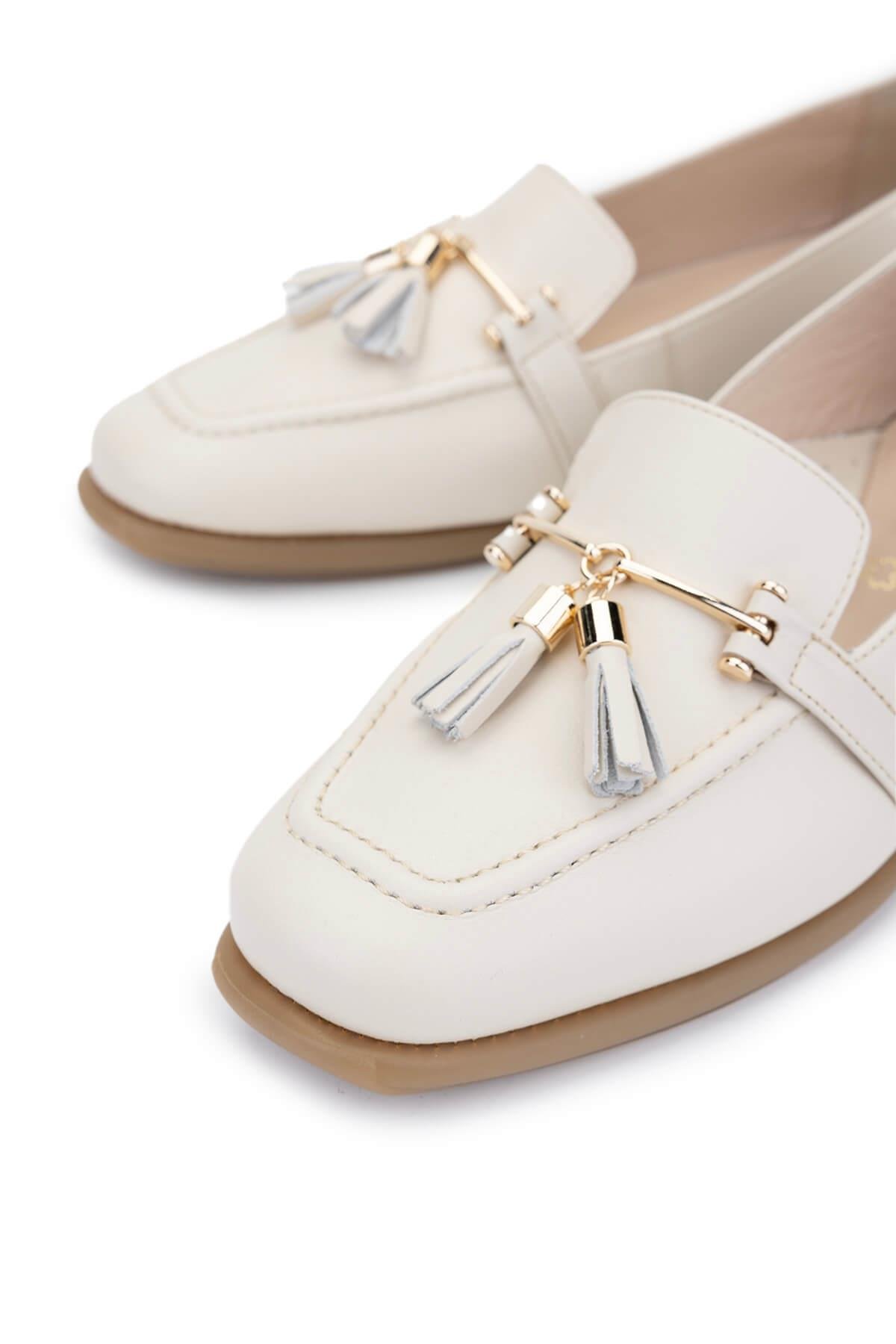 Relax Anatomic Kadın Hakiki Deri Krem Comfort Ayakkabı