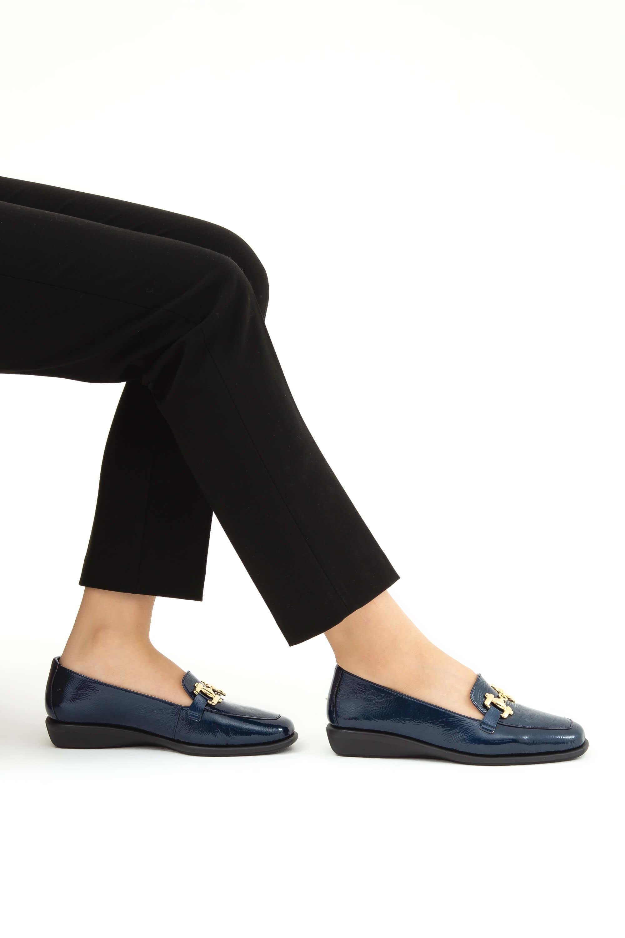 Relax Anatomic Kadın Hakiki Deri Mavi Comfort Ayakkabı