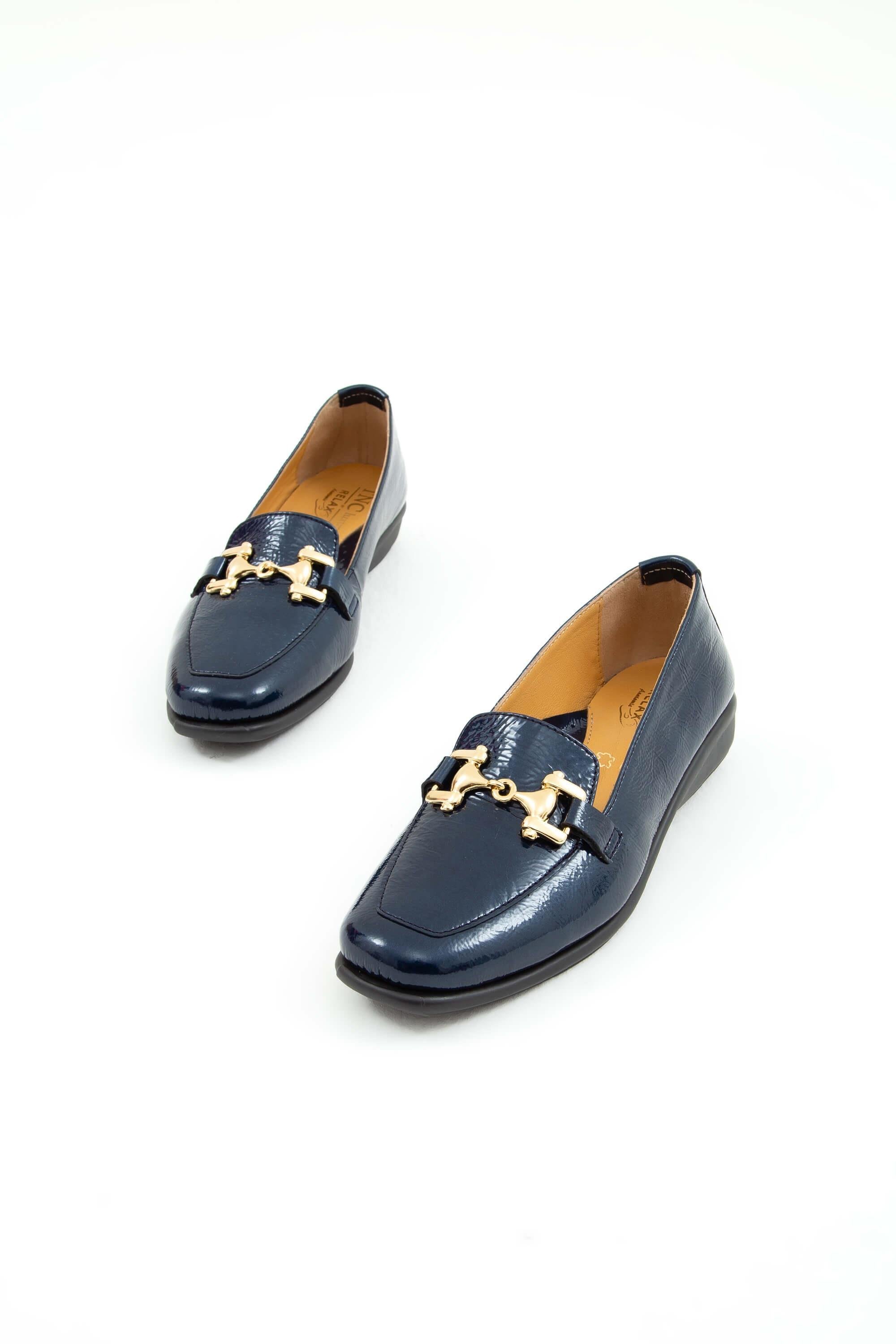 Relax Anatomic Kadın Hakiki Deri Mavi Comfort Ayakkabı