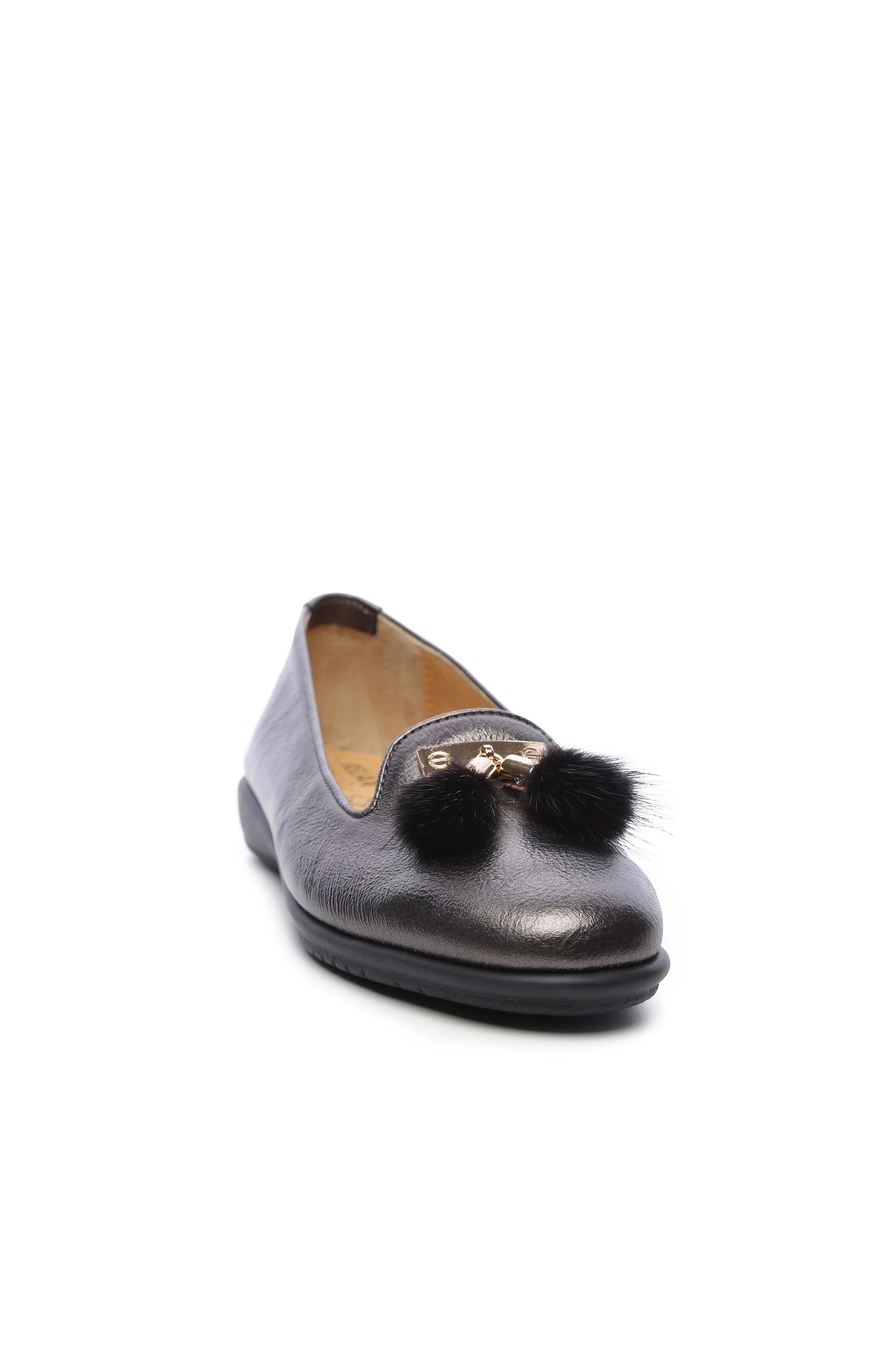 Relax Anatomic Kadın Hakiki Deri Metalik Mokasen & Loafer Ayakkabı