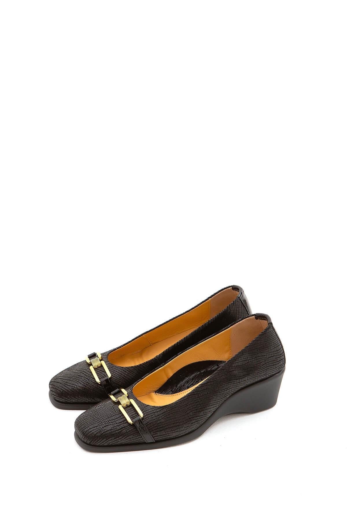 Relax Anatomic Kadın Hakiki Deri Siyah Comfort Ayakkabı