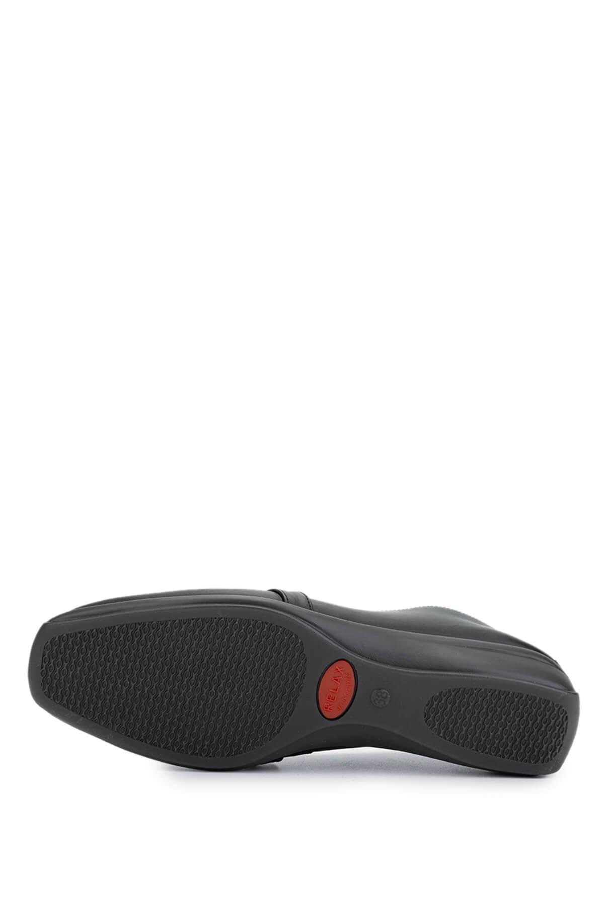Relax Anatomic Kadın Hakiki Deri Siyah Comfort Ayakkabı
