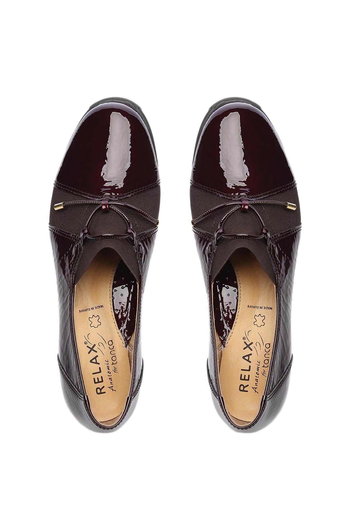 Relax Anatomic Kadın Vegan Bordo Mokasen & Loafer Ayakkabı