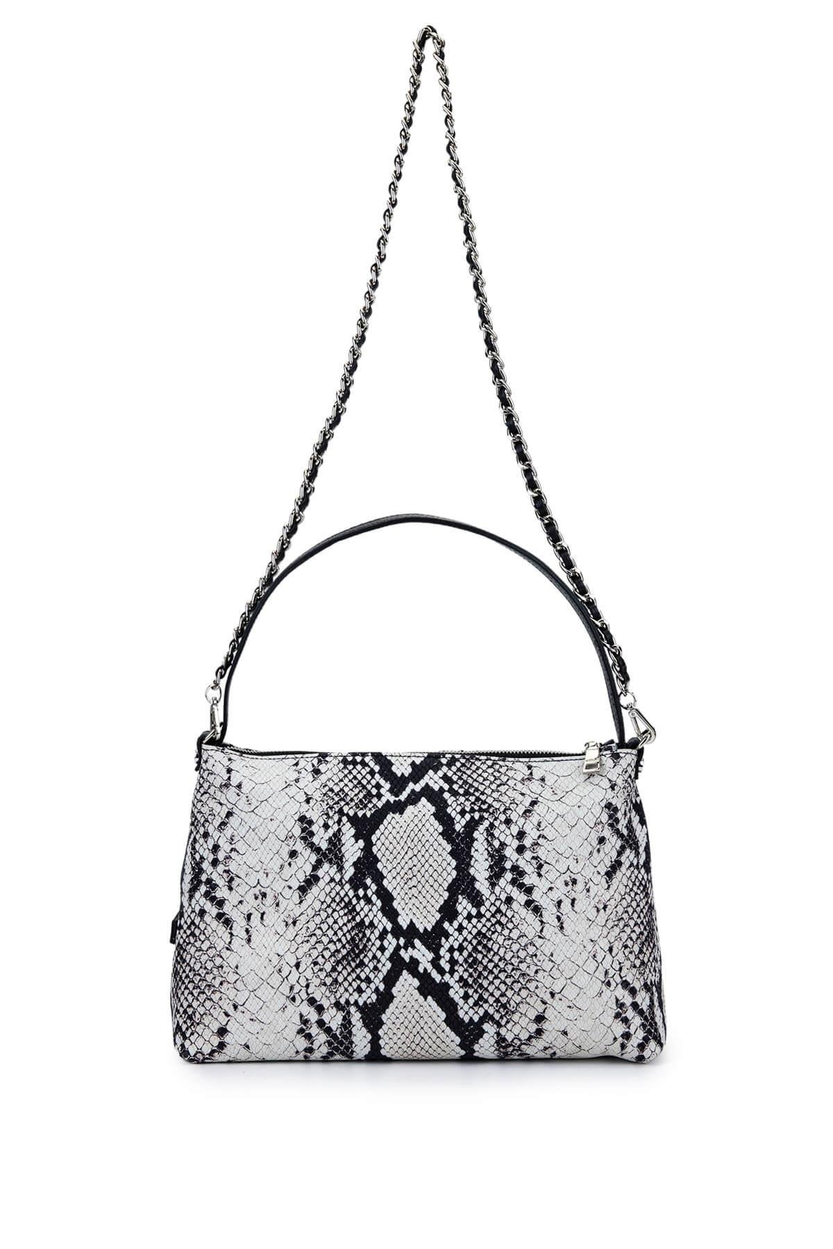 Ripani Kadın Hakiki Deri Beyaz Omuz Çanta