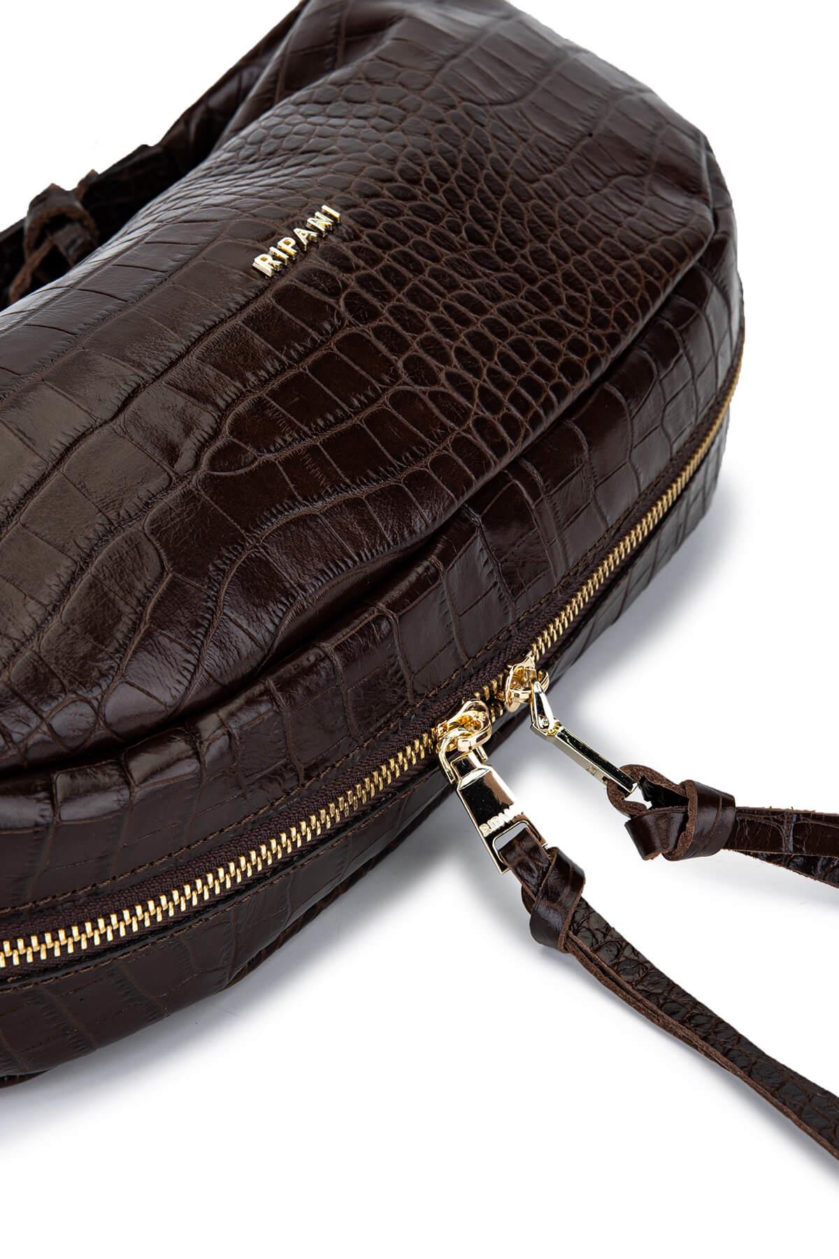 Ripani Kadın Hakiki Deri Kahverengi Omuz Çanta