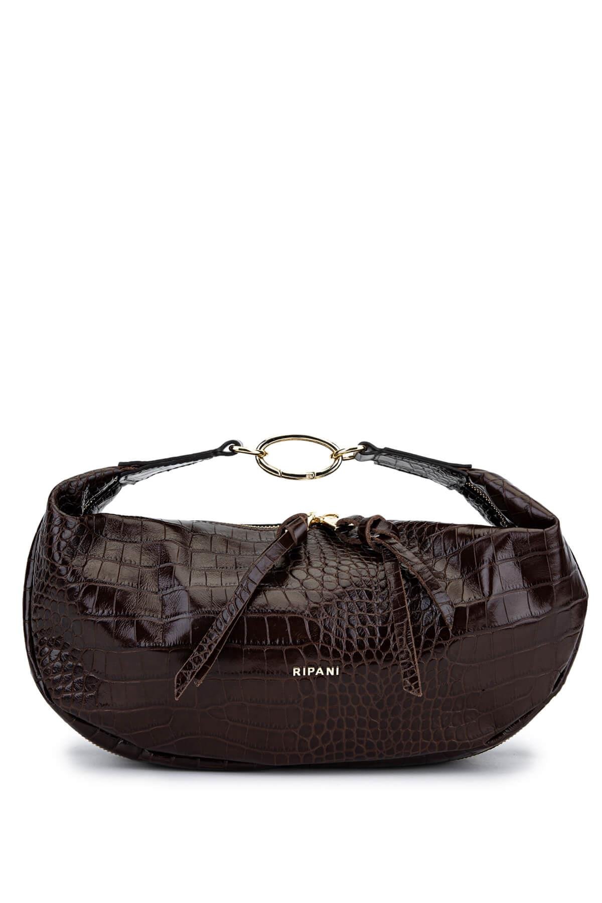 Ripani Kadın Hakiki Deri Kahverengi Omuz Çanta