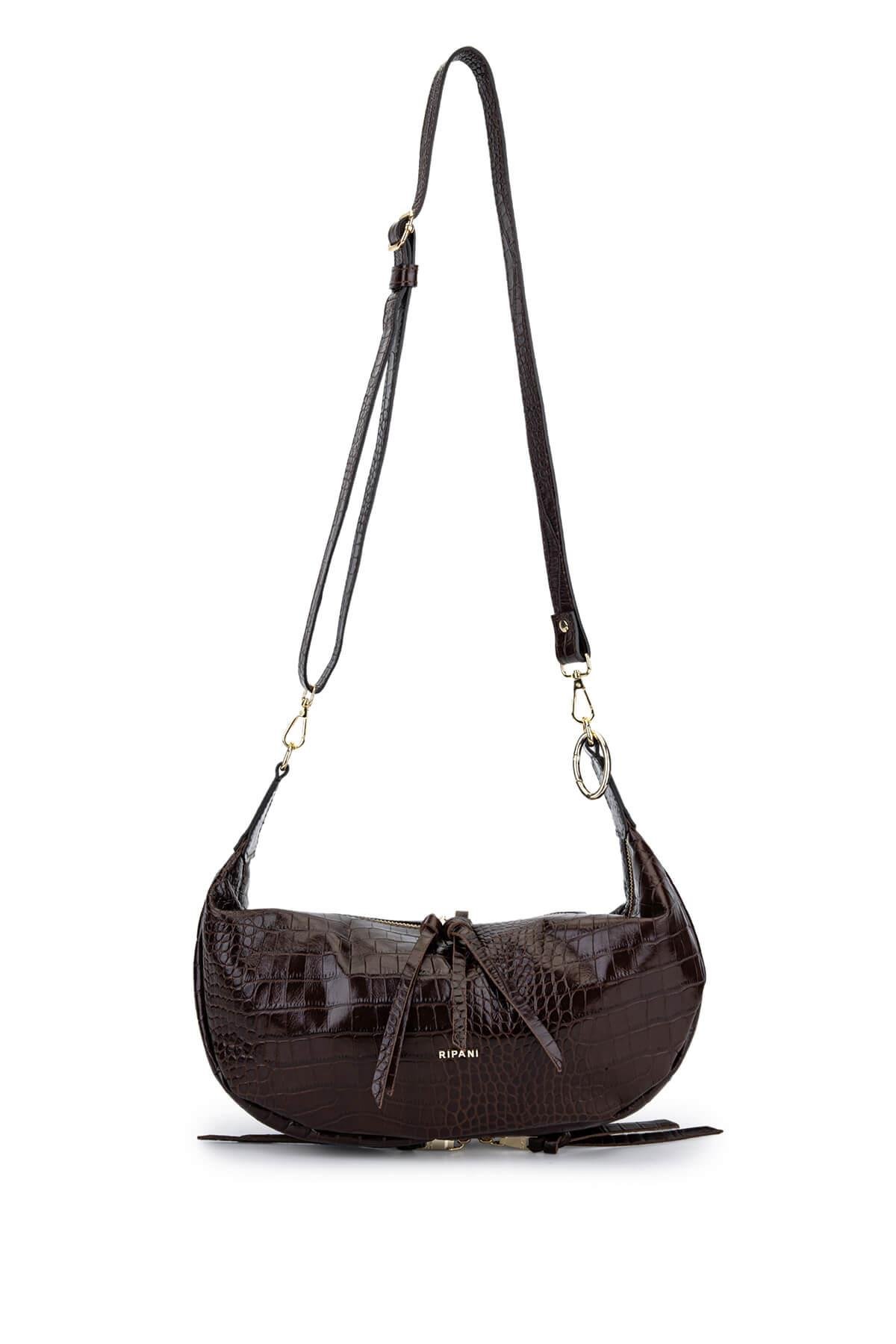 Ripani Kadın Hakiki Deri Kahverengi Omuz Çanta