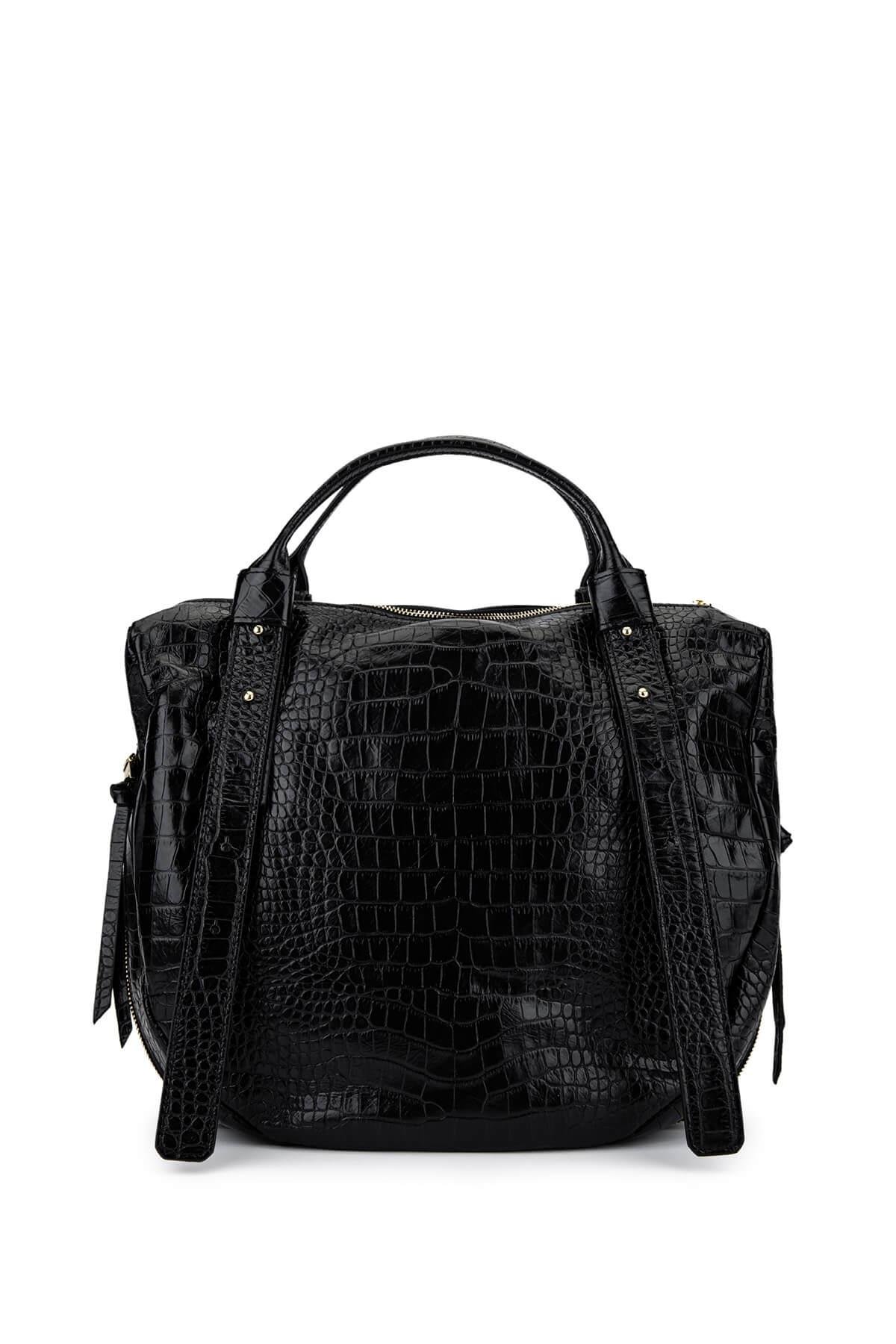 Ripani Kadın Hakiki Deri Siyah Omuz Çanta