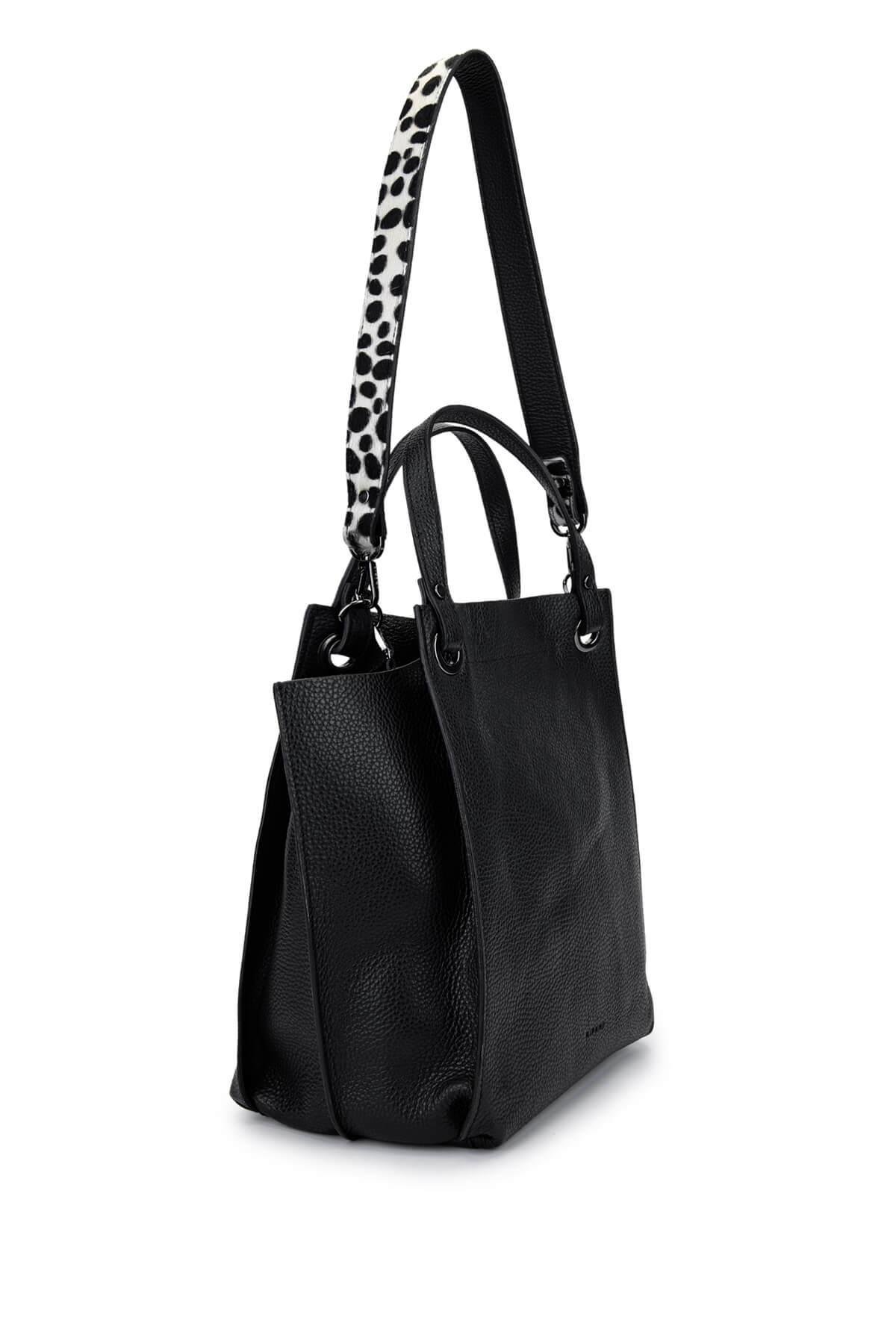 Ripani Kadın Hakiki Deri Siyah Omuz Çanta