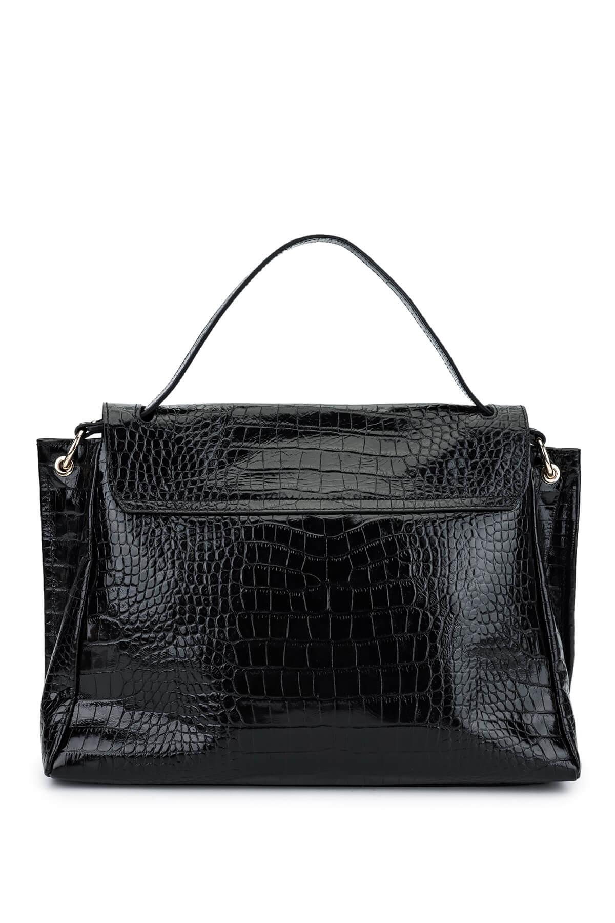 Ripani Kadın Hakiki Deri Siyah Omuz Çanta