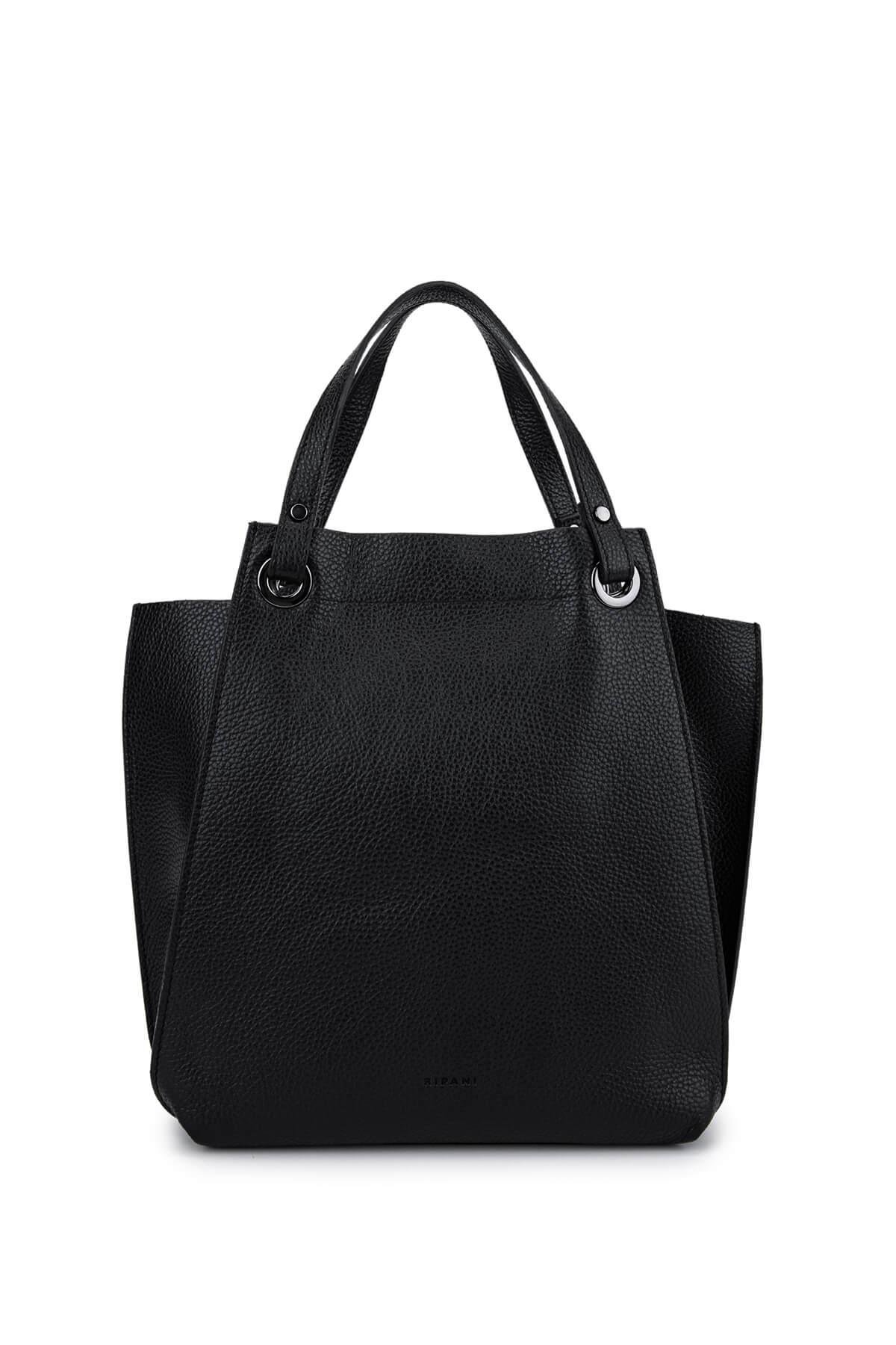 Ripani Kadın Hakiki Deri Siyah Omuz Çanta