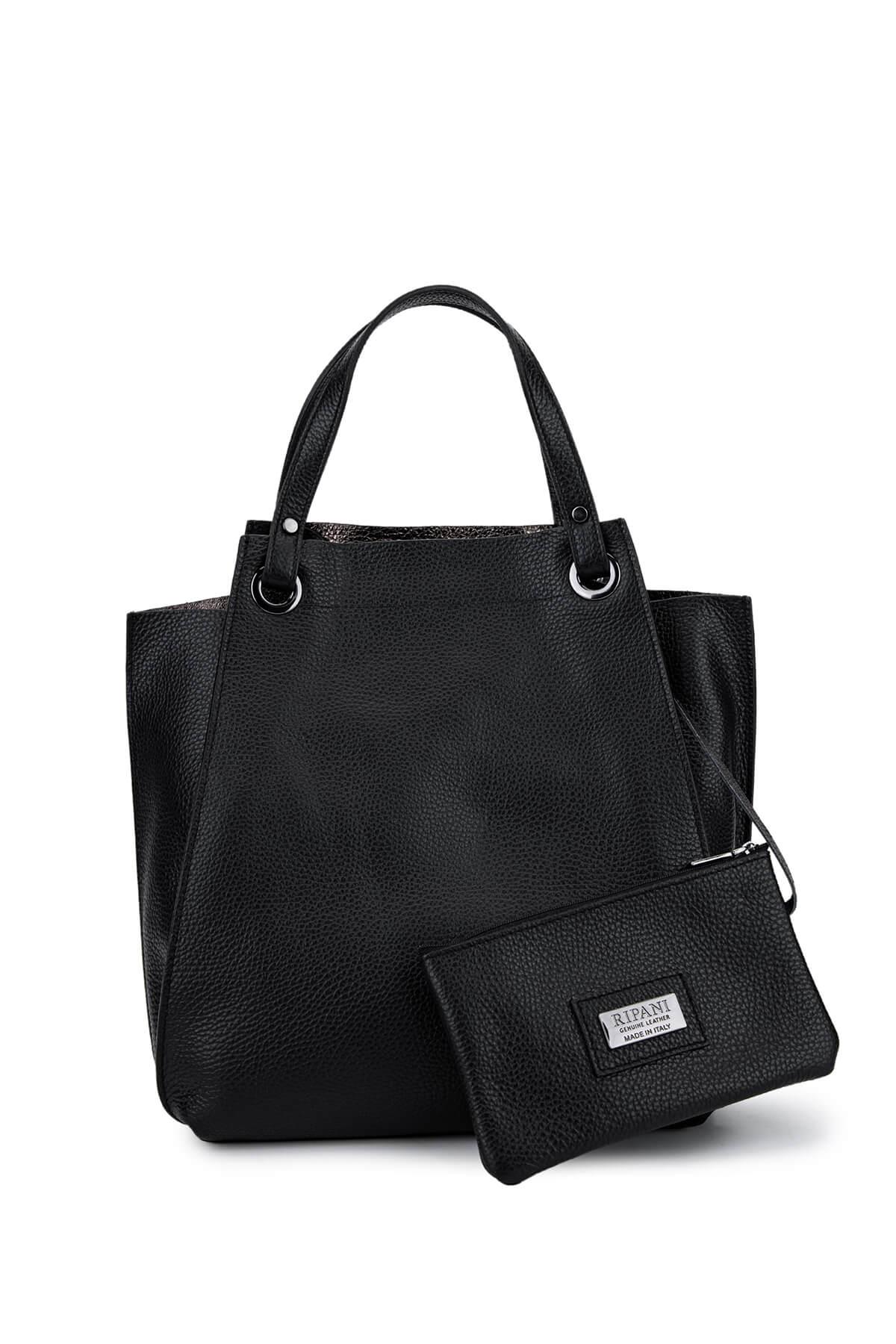 Ripani Kadın Hakiki Deri Siyah Omuz Çanta