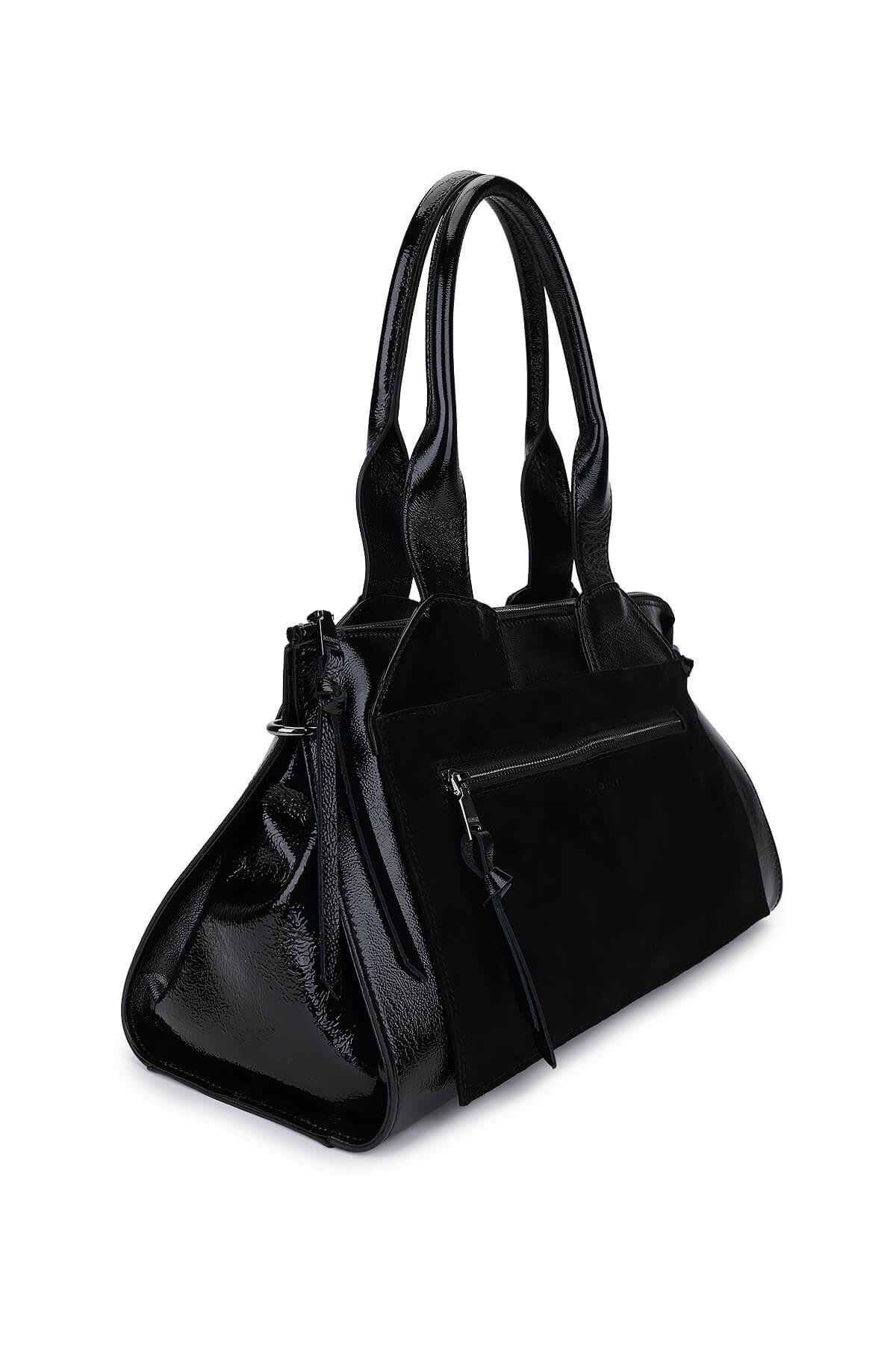 Ripani Kadın Hakiki Deri Siyah Omuz Çanta