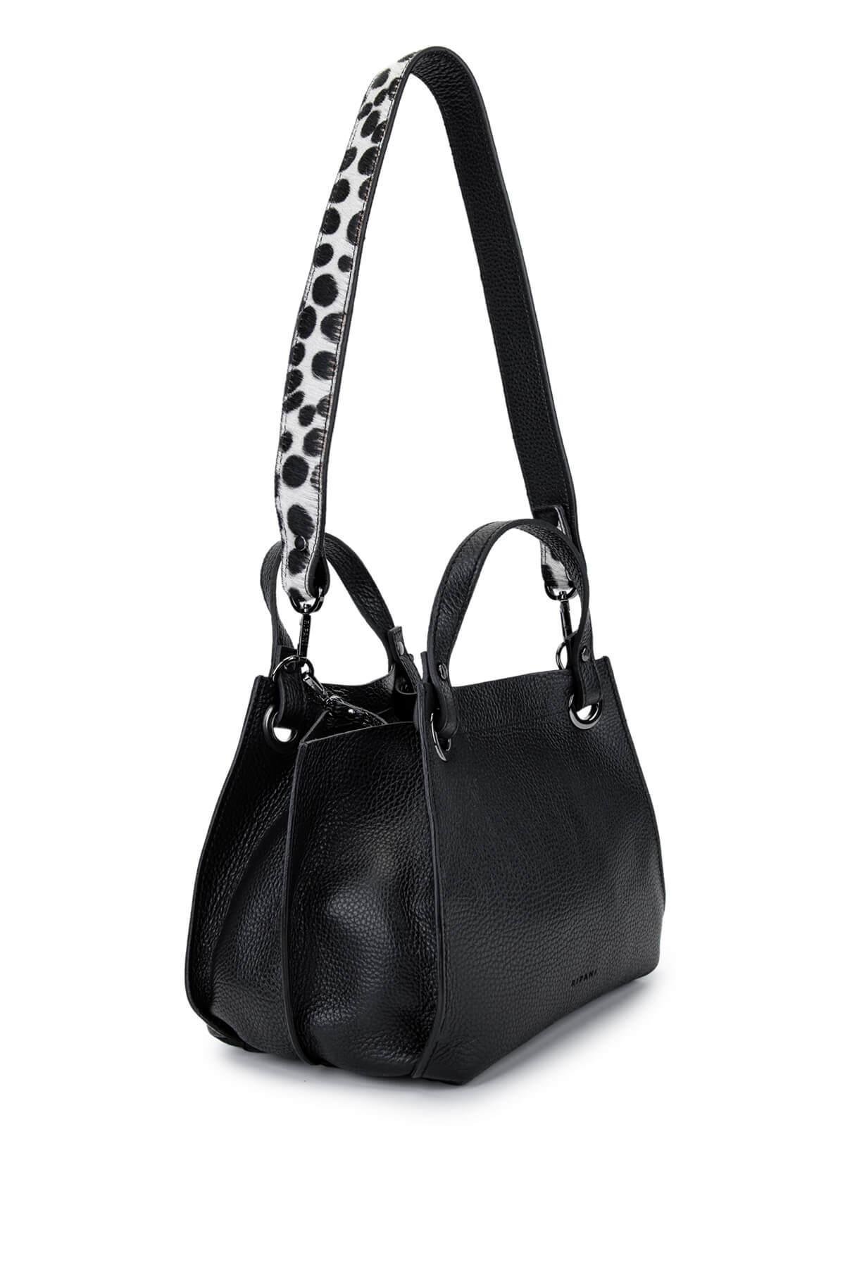 Ripani Kadın Hakiki Deri Siyah Omuz Çanta